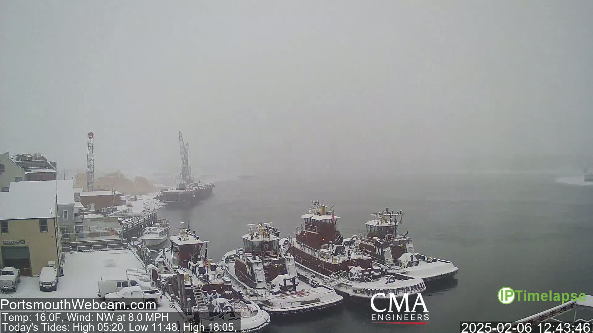 Old Harbor Tugboats & Shipping Live Cam -  Portsmouth, New Hampshire, USA