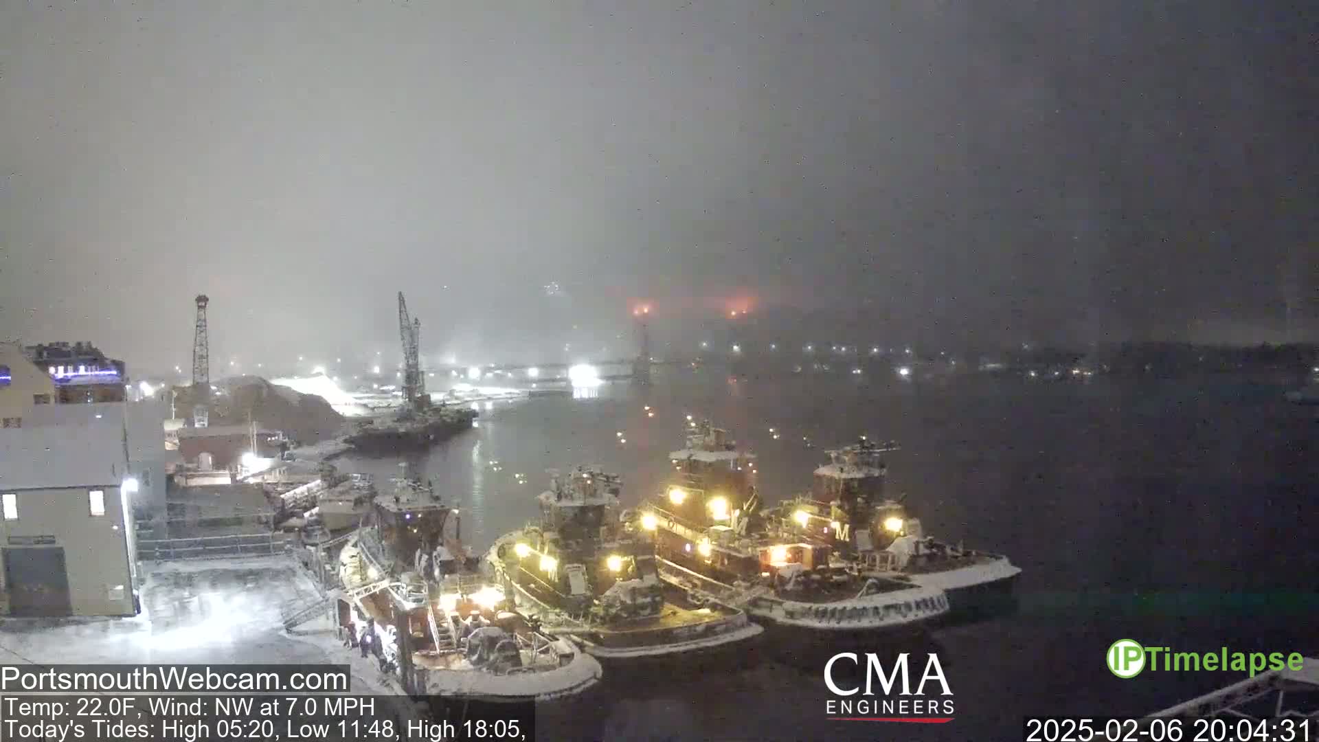 Old Harbor Tugboats & Shipping Live Cam -  Portsmouth, New Hampshire, USA