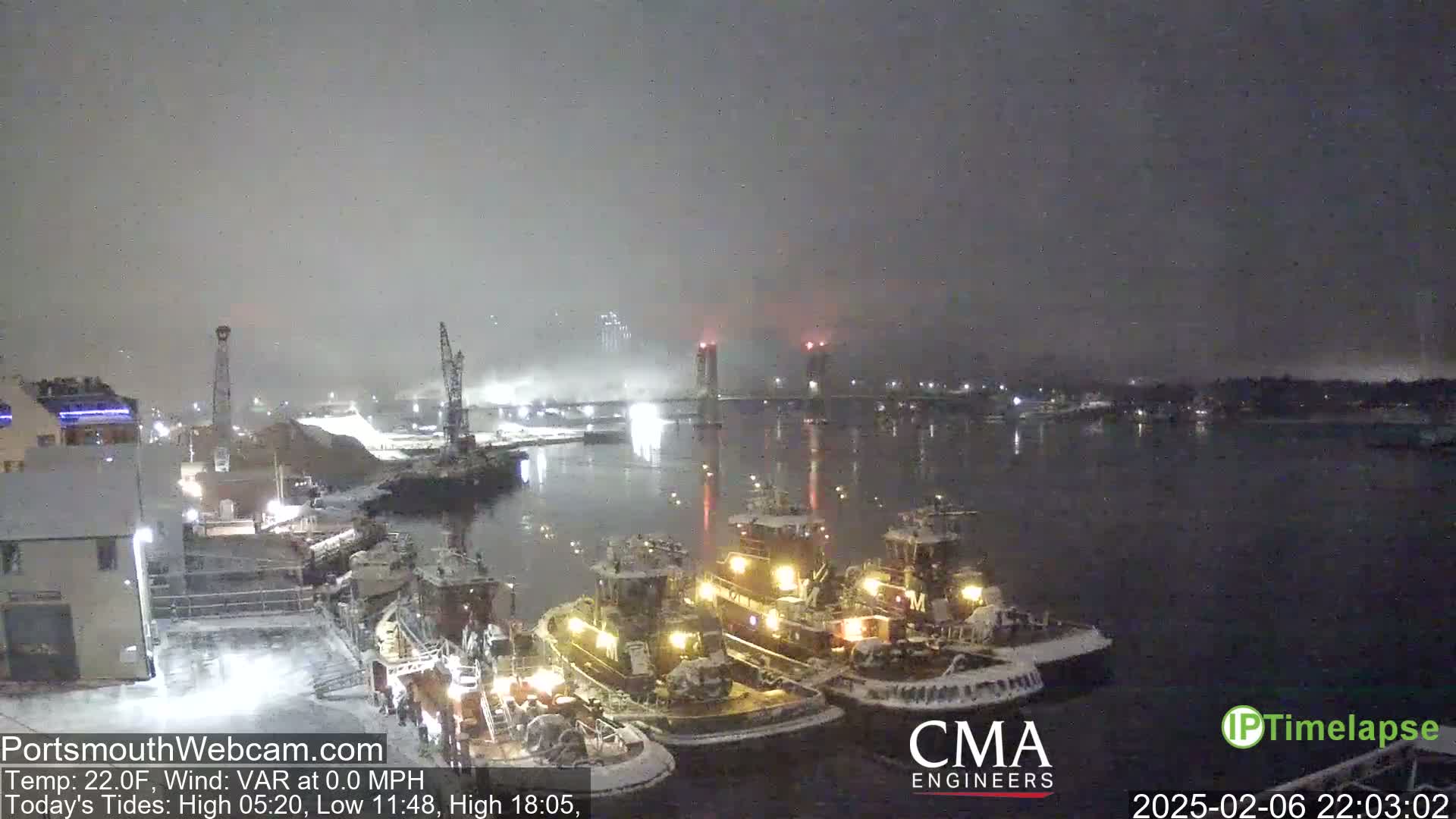 Old Harbor Tugboats & Shipping Live Cam -  Portsmouth, New Hampshire, USA