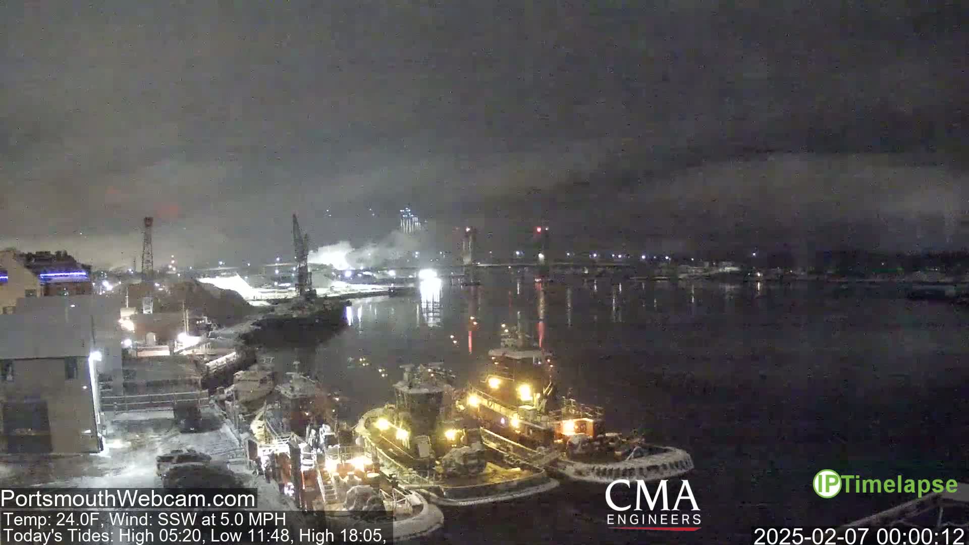 Old Harbor Tugboats & Shipping Live Cam -  Portsmouth, New Hampshire, USA