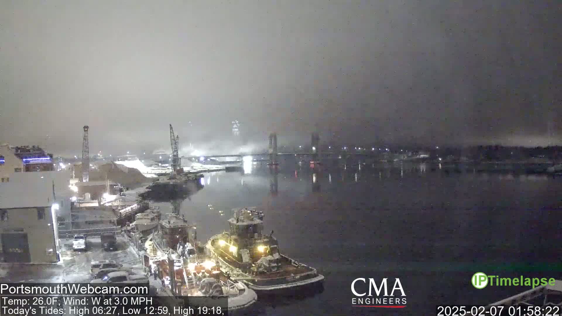 Old Harbor Tugboats & Shipping Live Cam -  Portsmouth, New Hampshire, USA