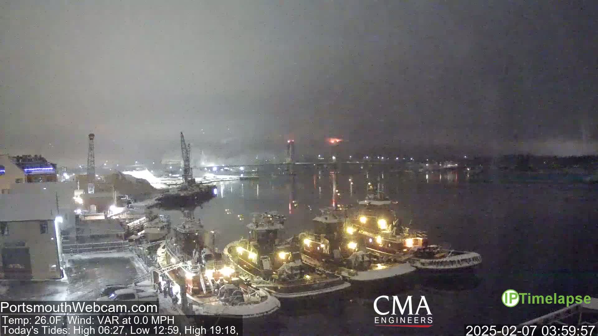 Old Harbor Tugboats & Shipping Live Cam -  Portsmouth, New Hampshire, USA