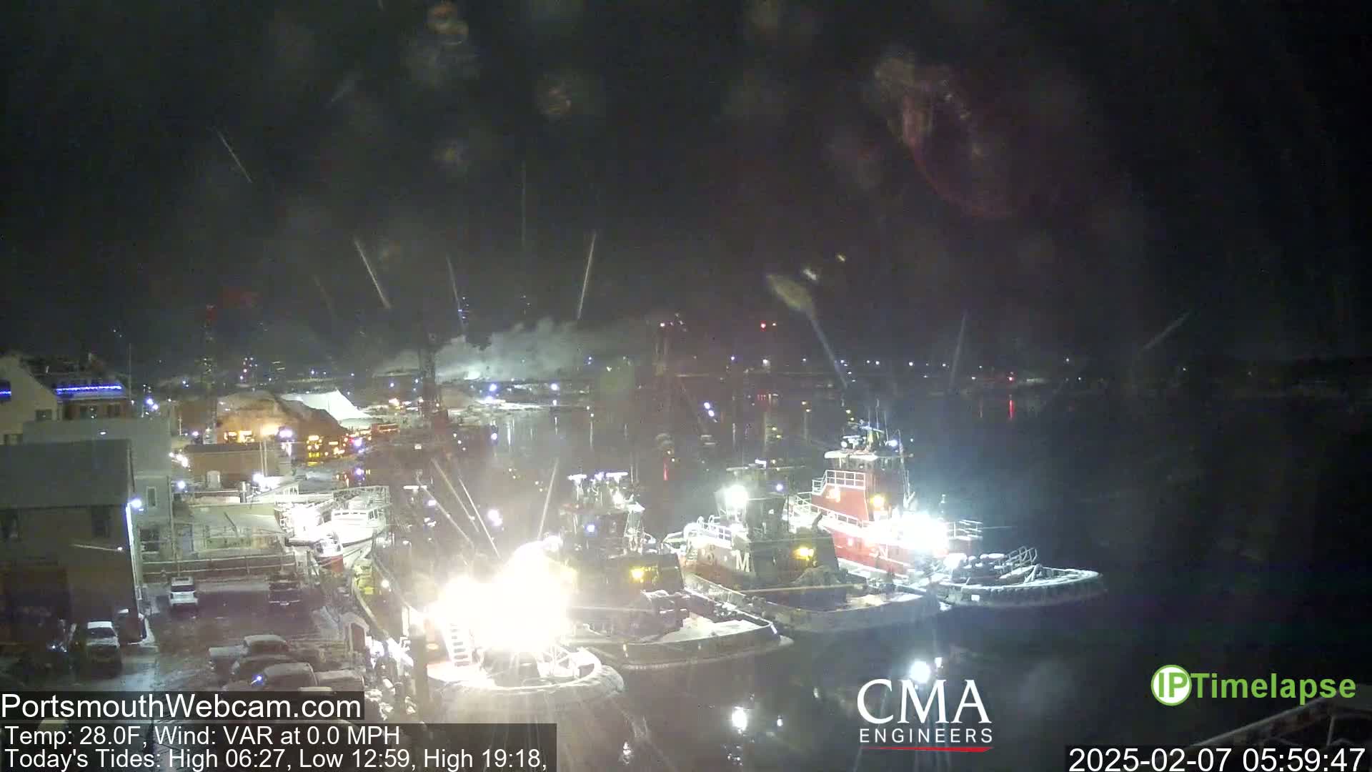 Old Harbor Tugboats & Shipping Live Cam -  Portsmouth, New Hampshire, USA