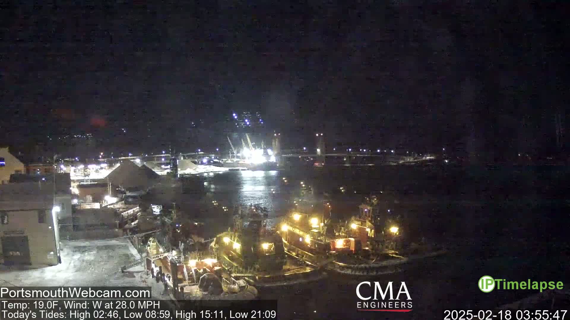 Old Harbor Tugboats & Shipping Live Cam -  Portsmouth, New Hampshire, USA