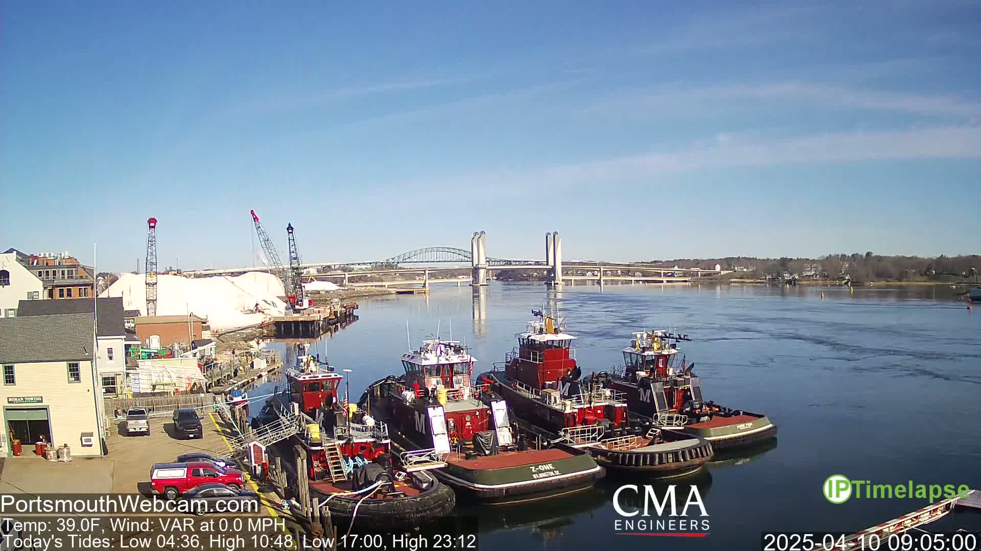 Old Harbor Tugboats & Shipping Live Cam -  Portsmouth, New Hampshire, USA