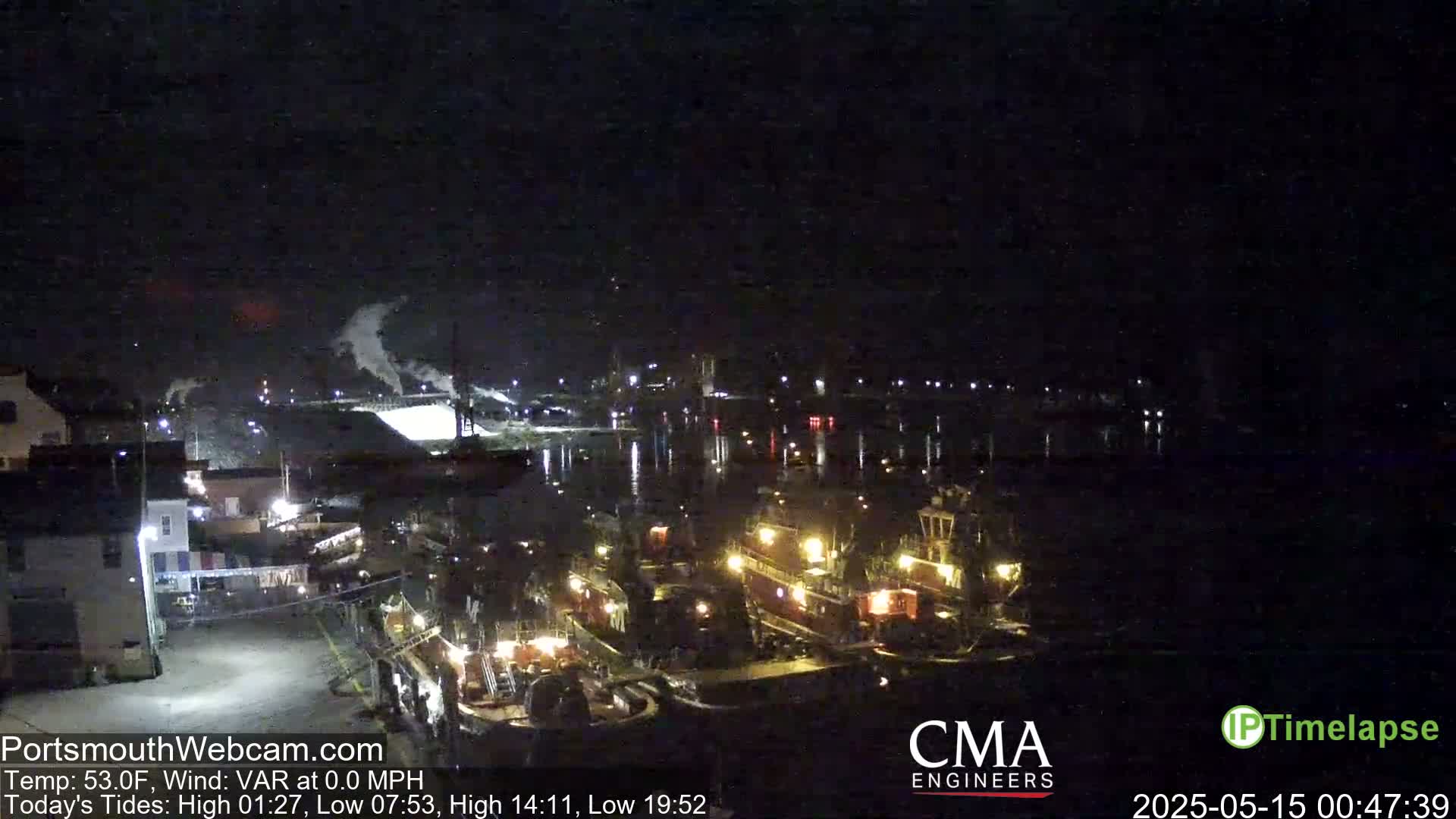 Old Harbor Tugboats & Shipping Live Cam -  Portsmouth, New Hampshire, USA
