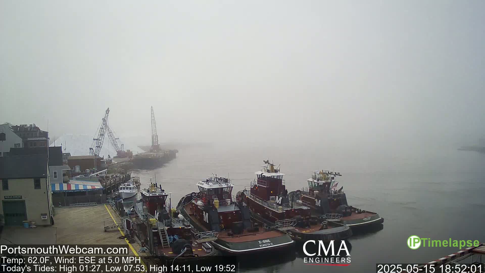 Old Harbor Tugboats & Shipping Live Cam -  Portsmouth, New Hampshire, USA
