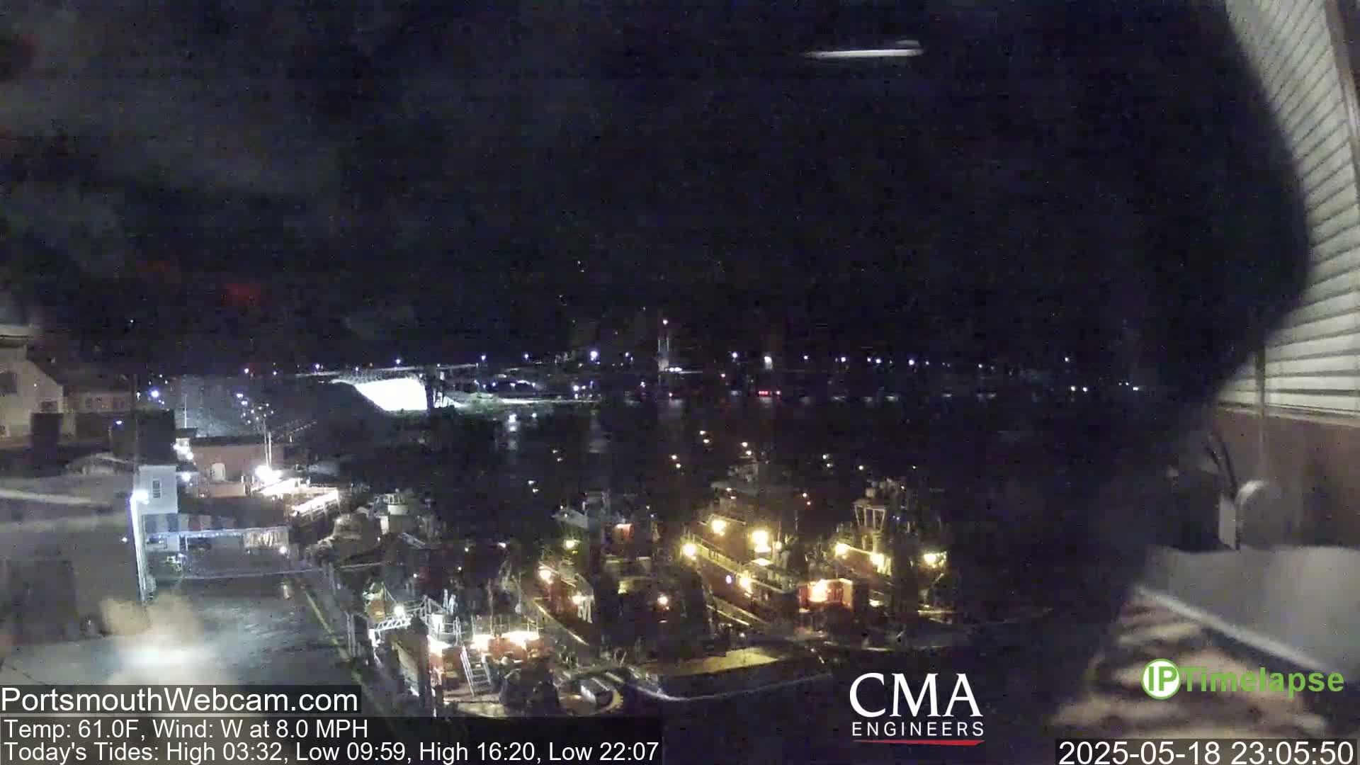 Old Harbor Tugboats & Shipping Live Cam -  Portsmouth, New Hampshire, USA
