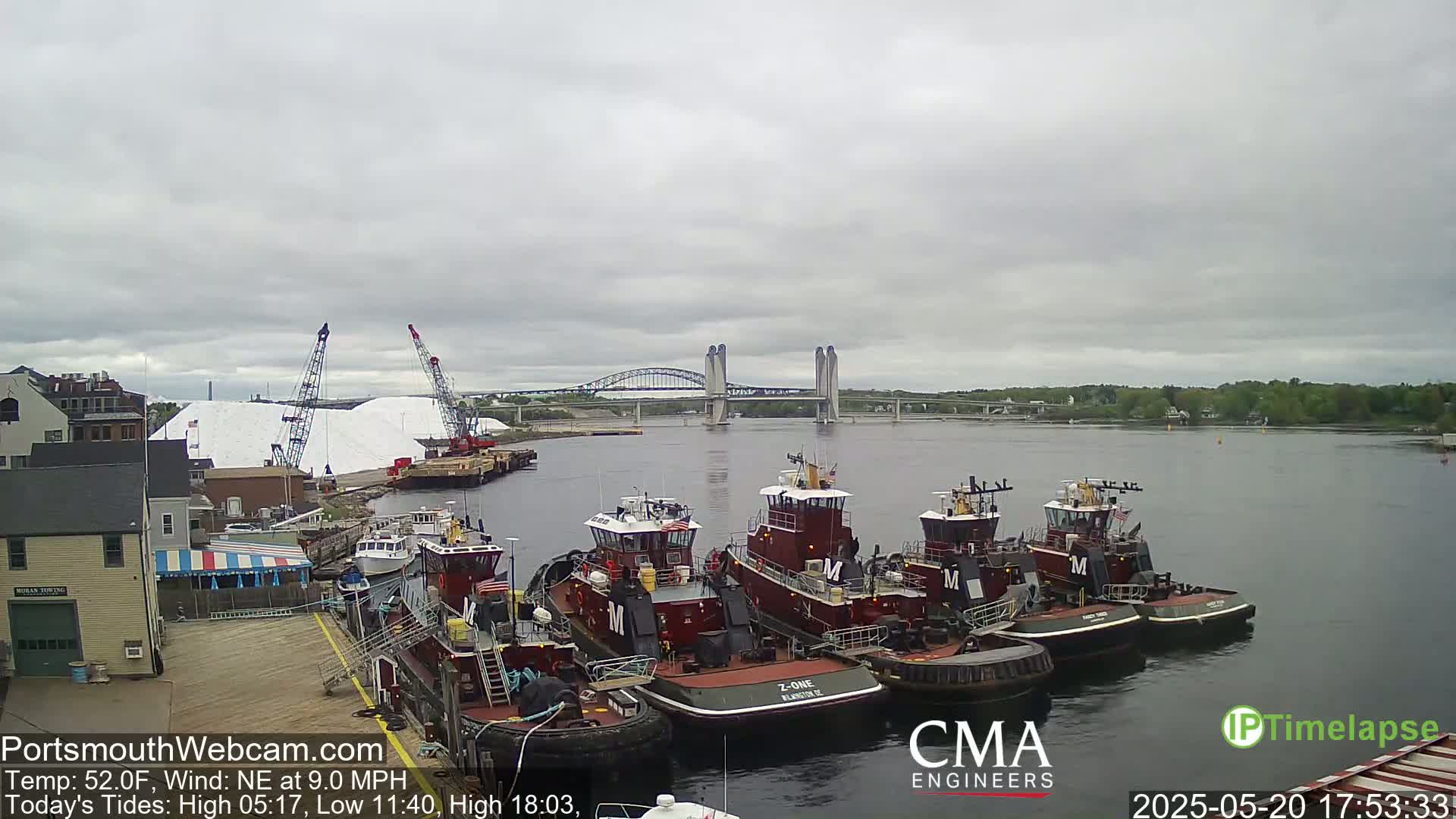 Old Harbor Tugboats & Shipping Live Cam -  Portsmouth, New Hampshire, USA