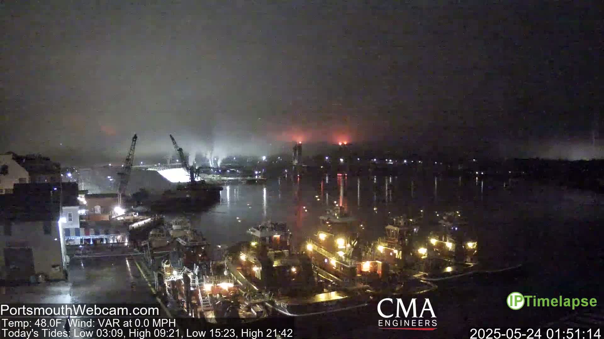 Old Harbor Tugboats & Shipping Live Cam -  Portsmouth, New Hampshire, USA