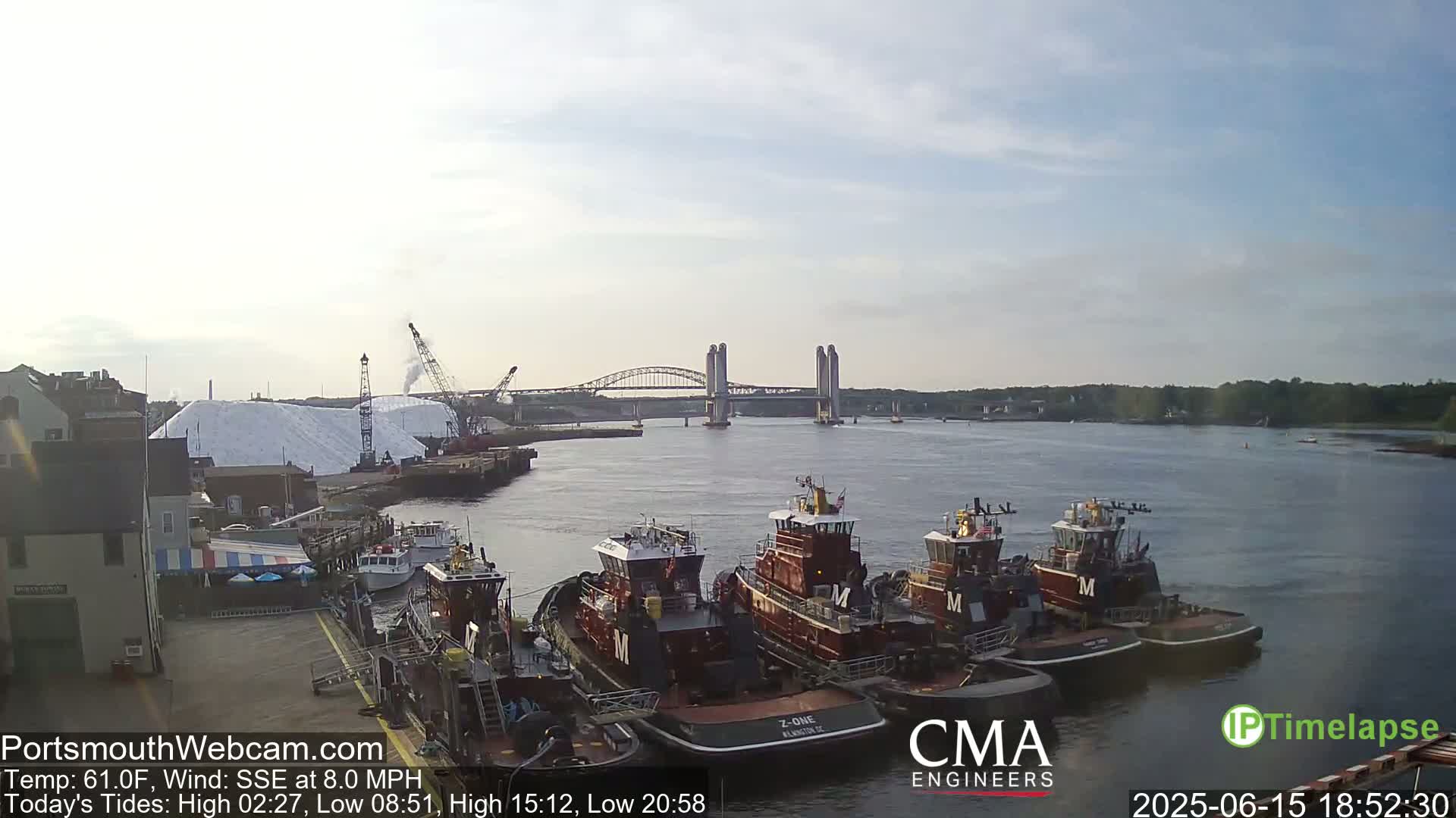 Old Harbor Tugboats & Shipping Live Cam -  Portsmouth, New Hampshire, USA