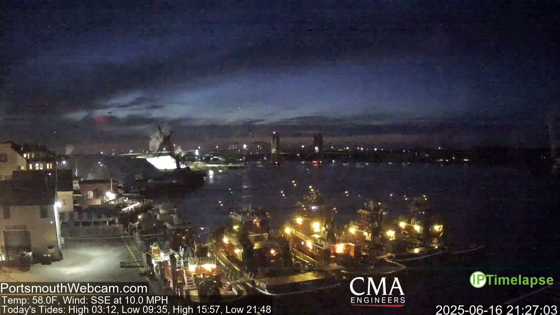 Old Harbor Tugboats & Shipping Live Cam -  Portsmouth, New Hampshire, USA