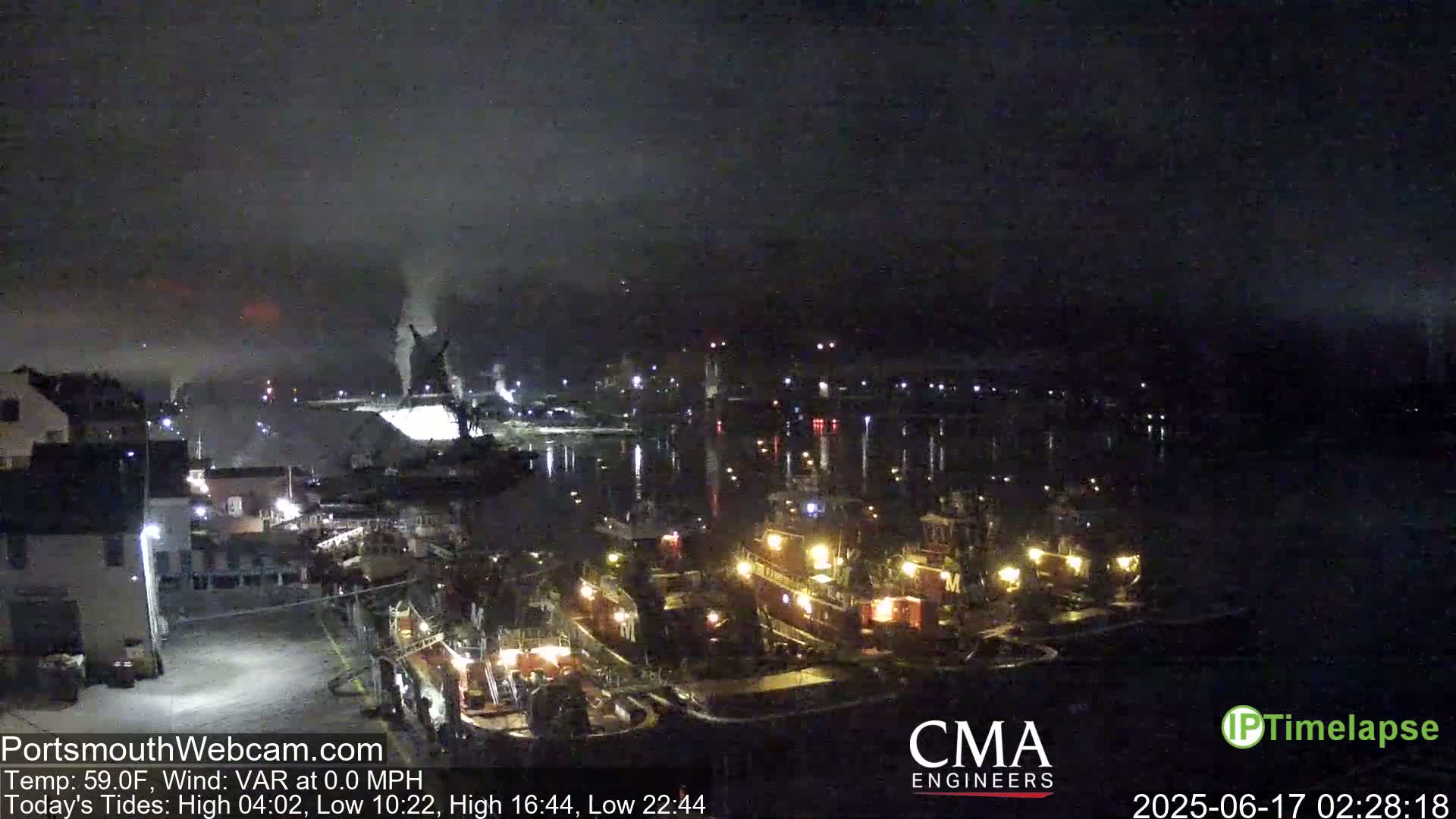 Old Harbor Tugboats & Shipping Live Cam -  Portsmouth, New Hampshire, USA