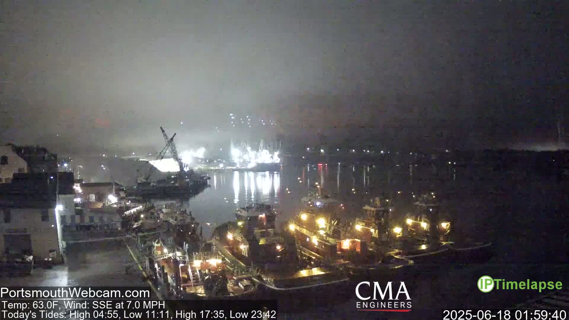 Old Harbor Tugboats & Shipping Live Cam -  Portsmouth, New Hampshire, USA