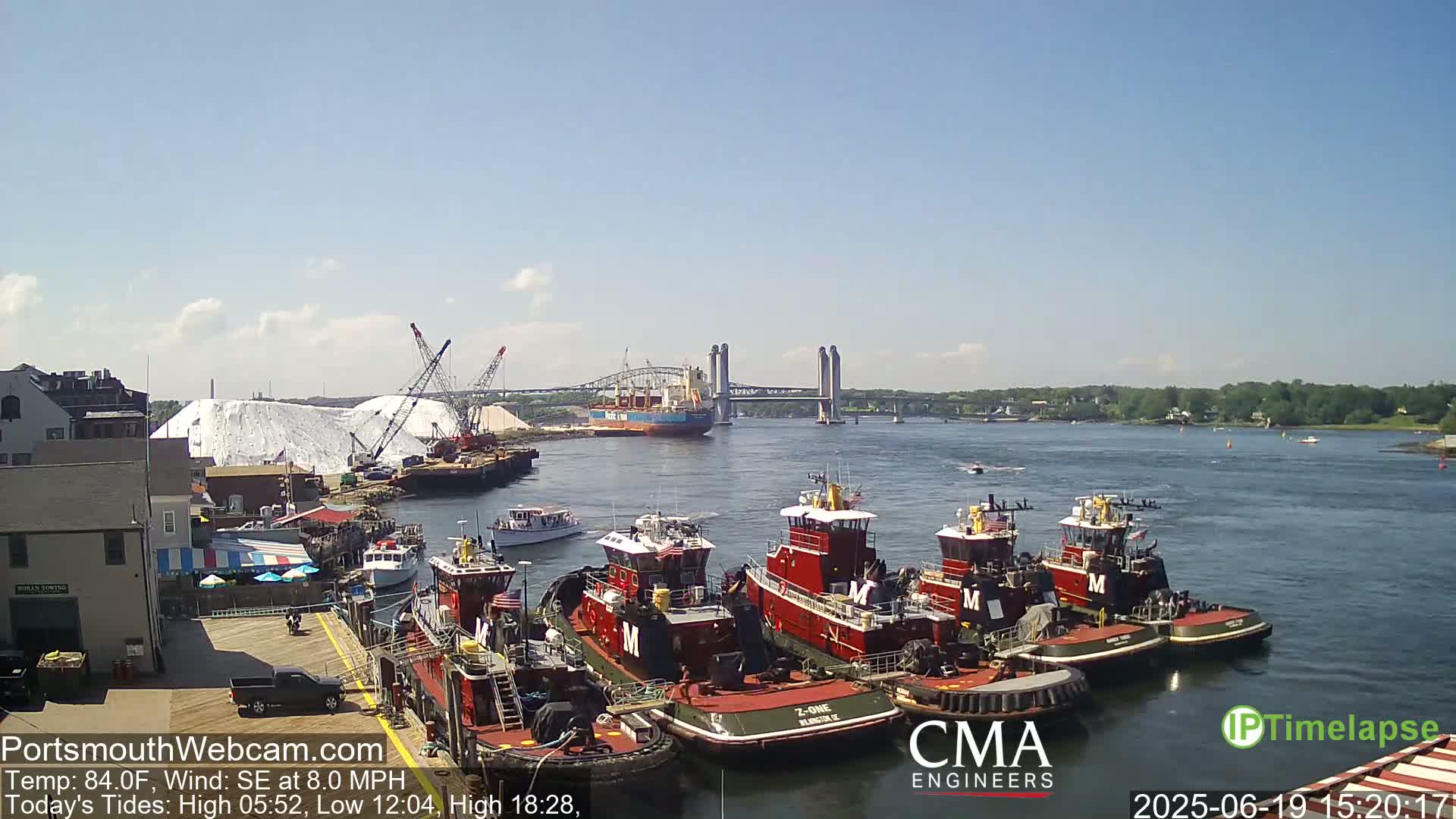 Old Harbor Tugboats & Shipping Live Cam -  Portsmouth, New Hampshire, USA