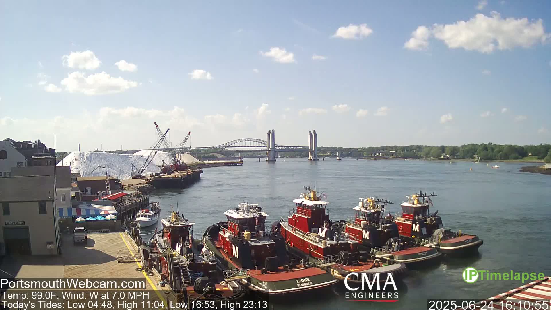 Old Harbor Tugboats & Shipping Live Cam -  Portsmouth, New Hampshire, USA