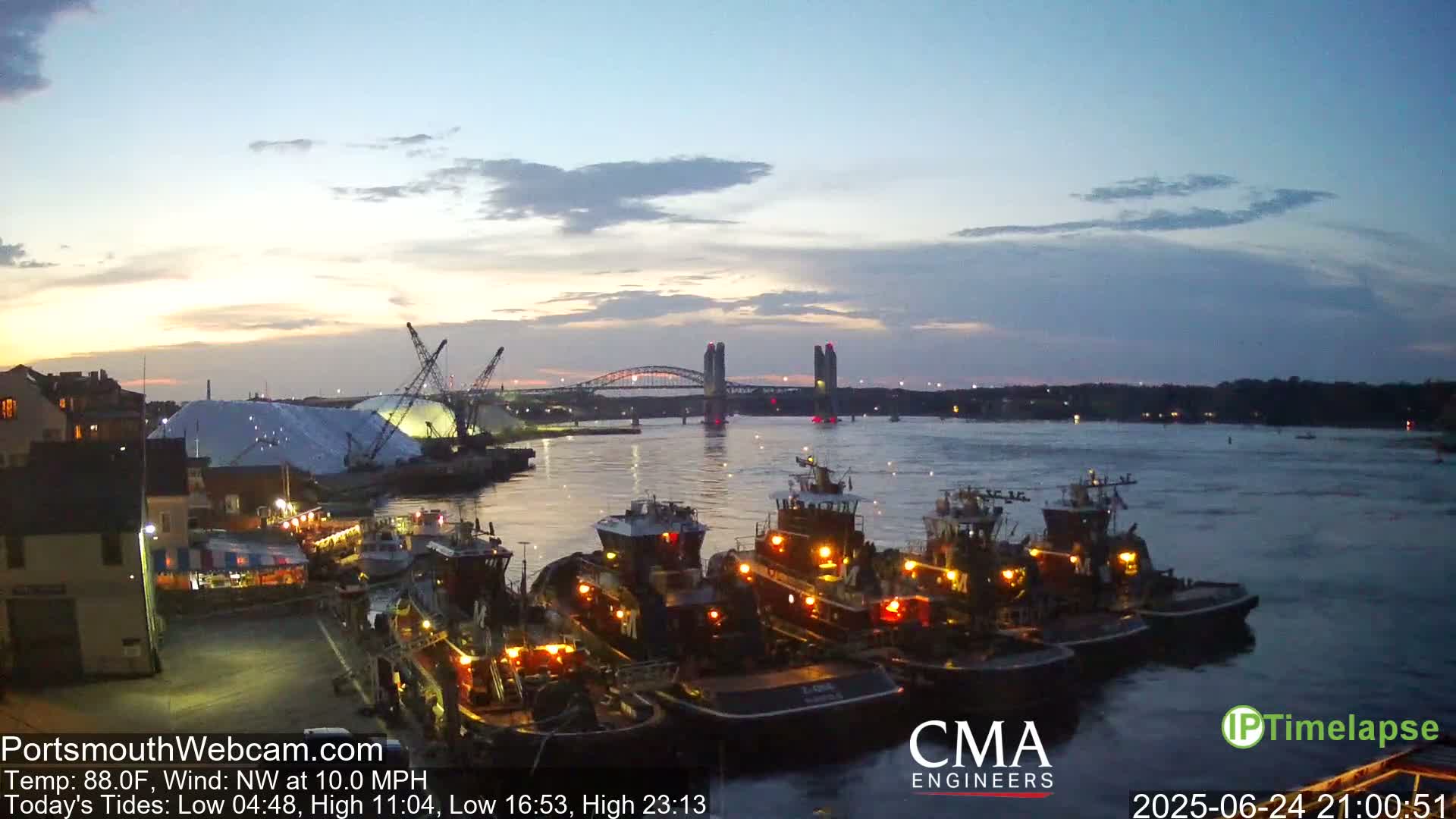 Old Harbor Tugboats & Shipping Live Cam -  Portsmouth, New Hampshire, USA
