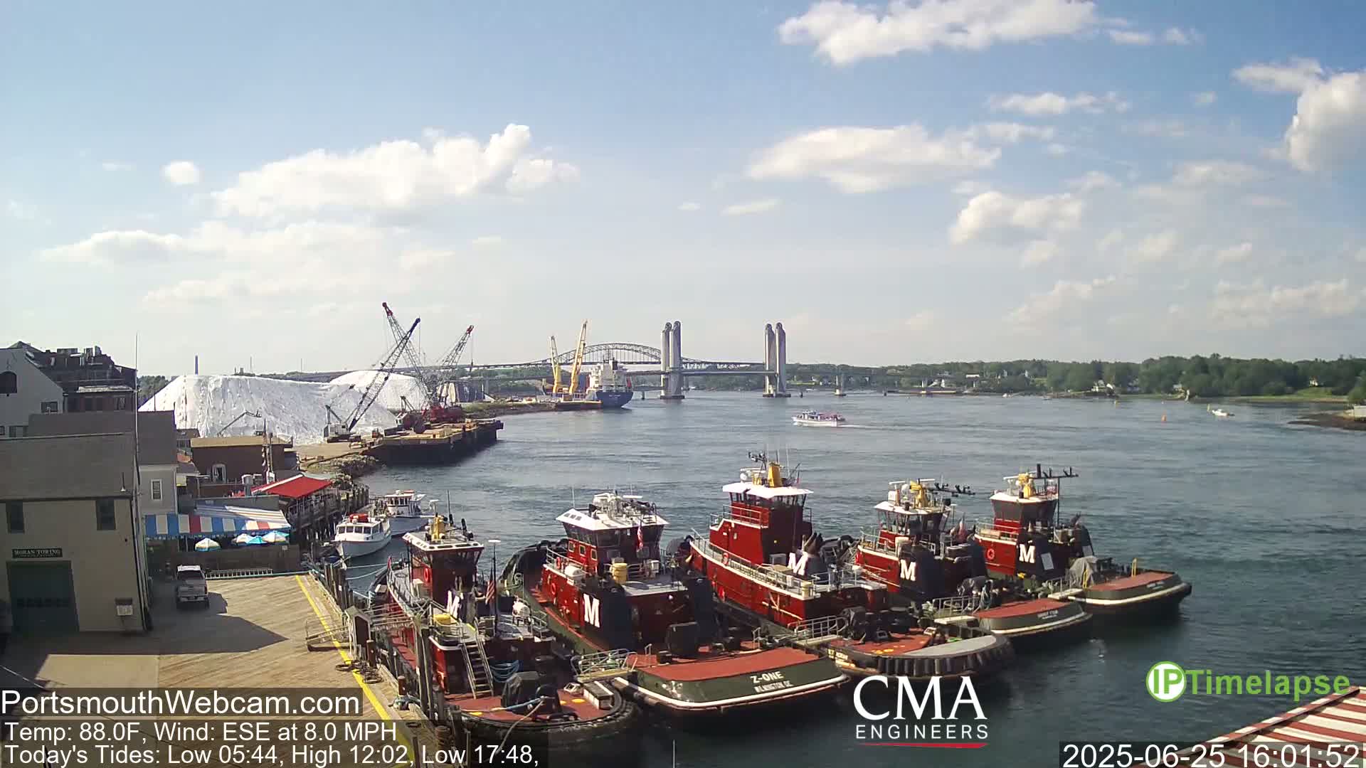 Old Harbor Tugboats & Shipping Live Cam -  Portsmouth, New Hampshire, USA