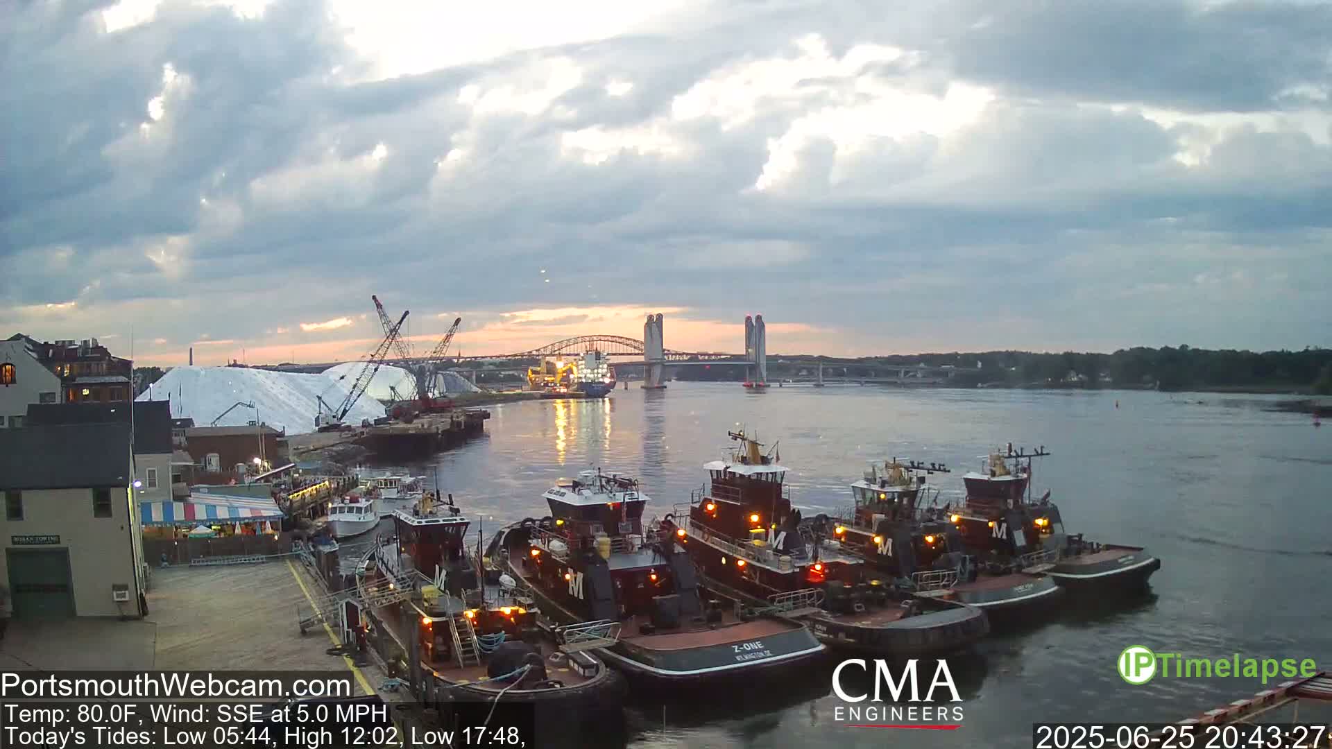 Old Harbor Tugboats & Shipping Live Cam -  Portsmouth, New Hampshire, USA