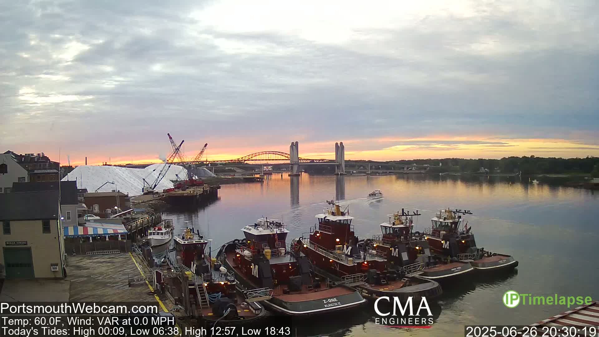 Old Harbor Tugboats & Shipping Live Cam -  Portsmouth, New Hampshire, USA