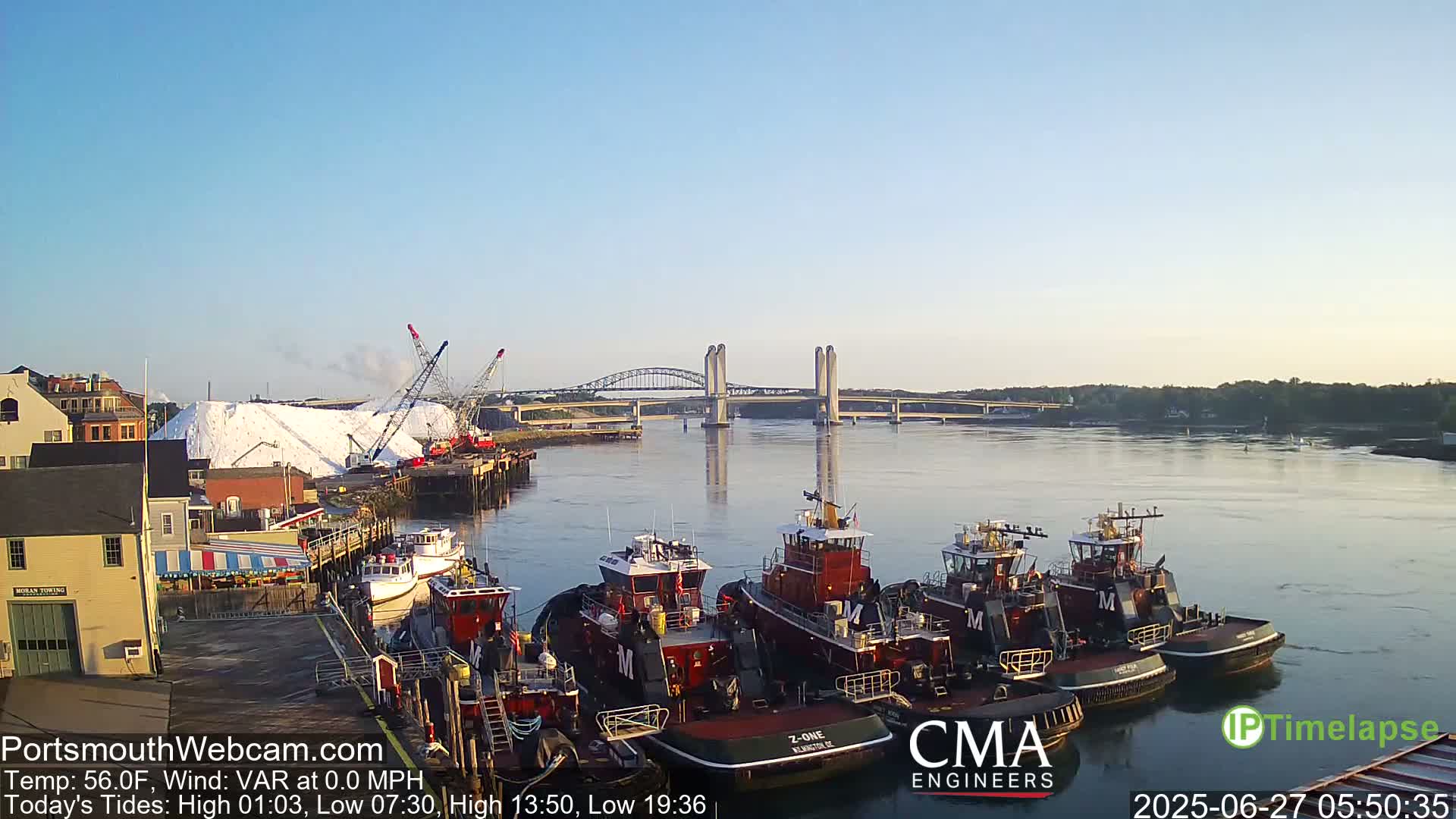 Old Harbor Tugboats & Shipping Live Cam -  Portsmouth, New Hampshire, USA