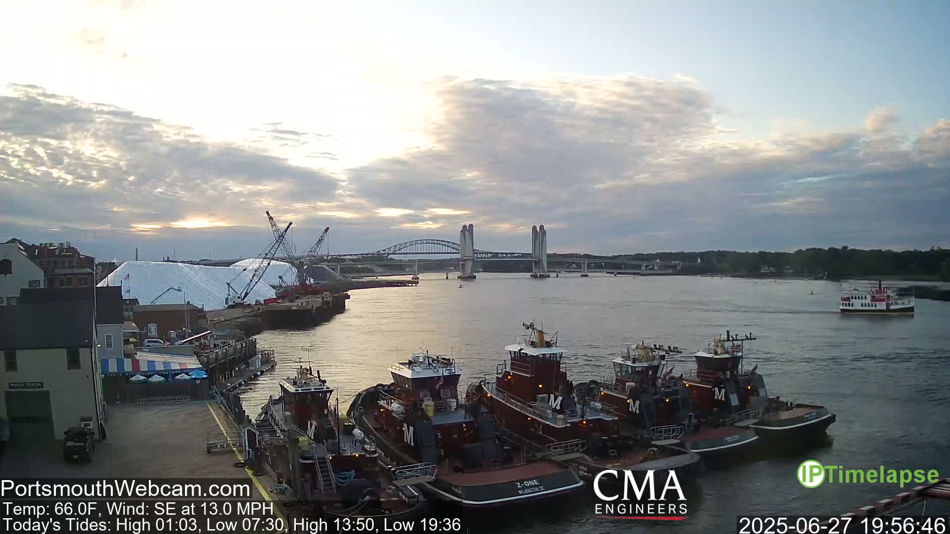 Old Harbor Tugboats & Shipping Live Cam -  Portsmouth, New Hampshire, USA