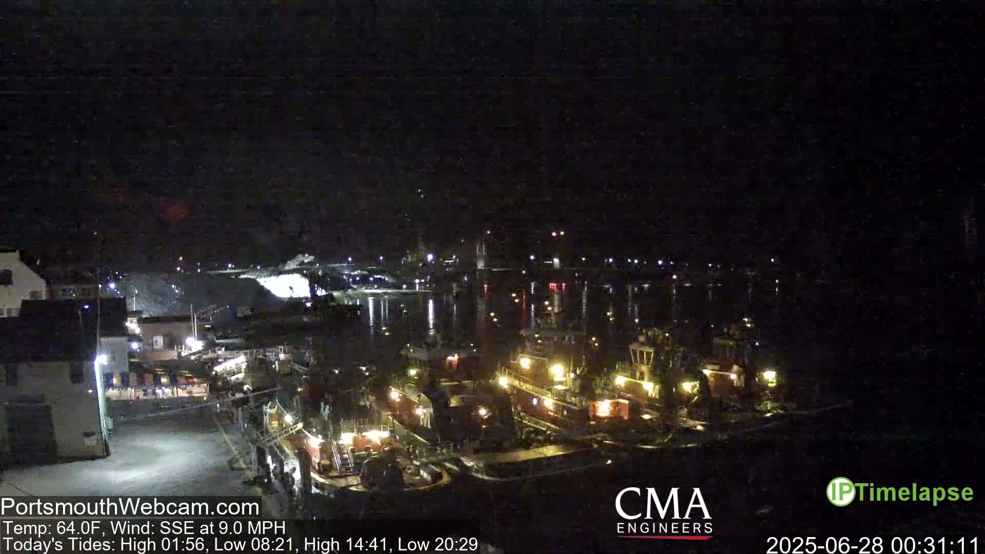 Old Harbor Tugboats & Shipping Live Cam -  Portsmouth, New Hampshire, USA