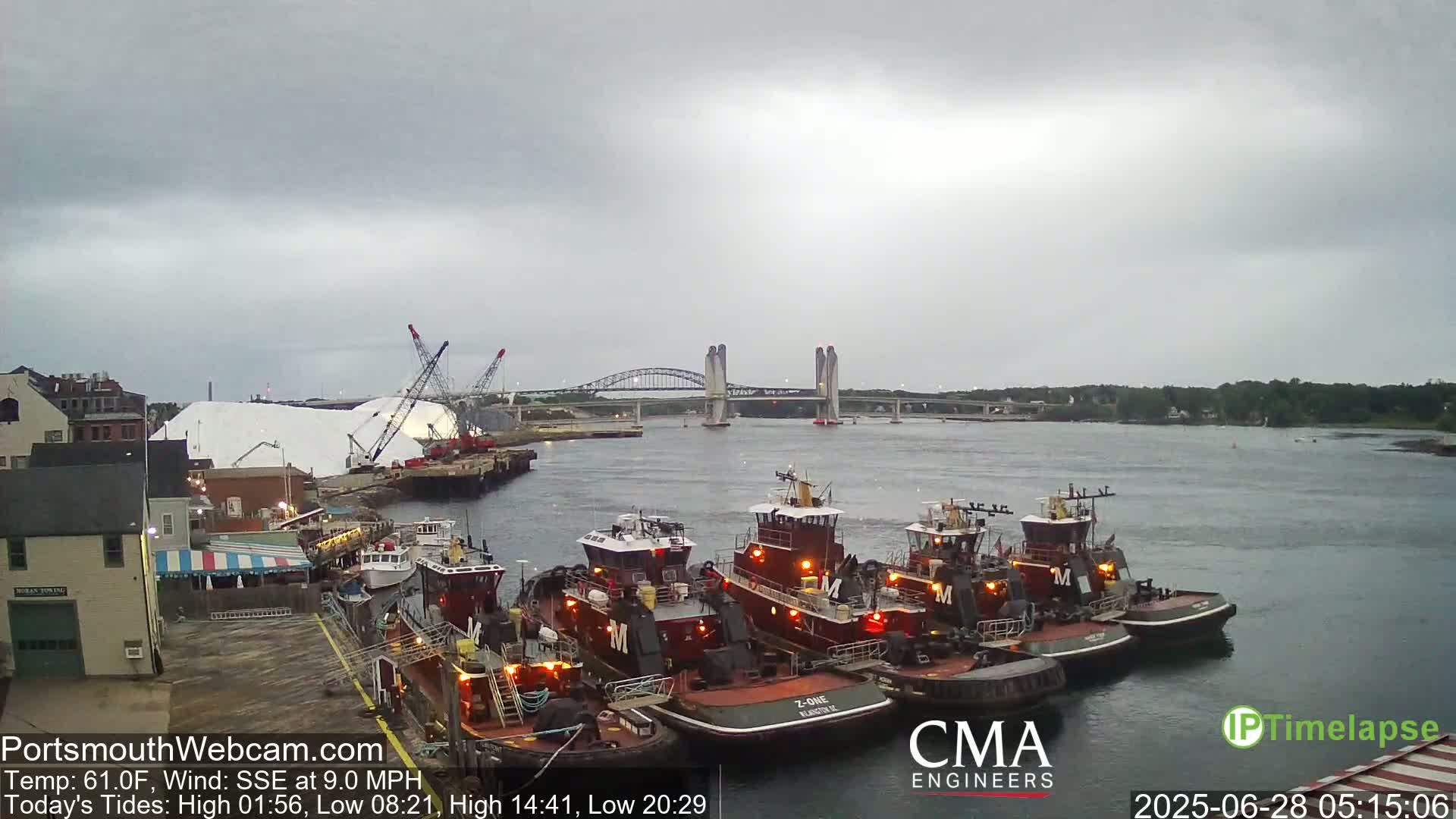 Old Harbor Tugboats & Shipping Live Cam -  Portsmouth, New Hampshire, USA