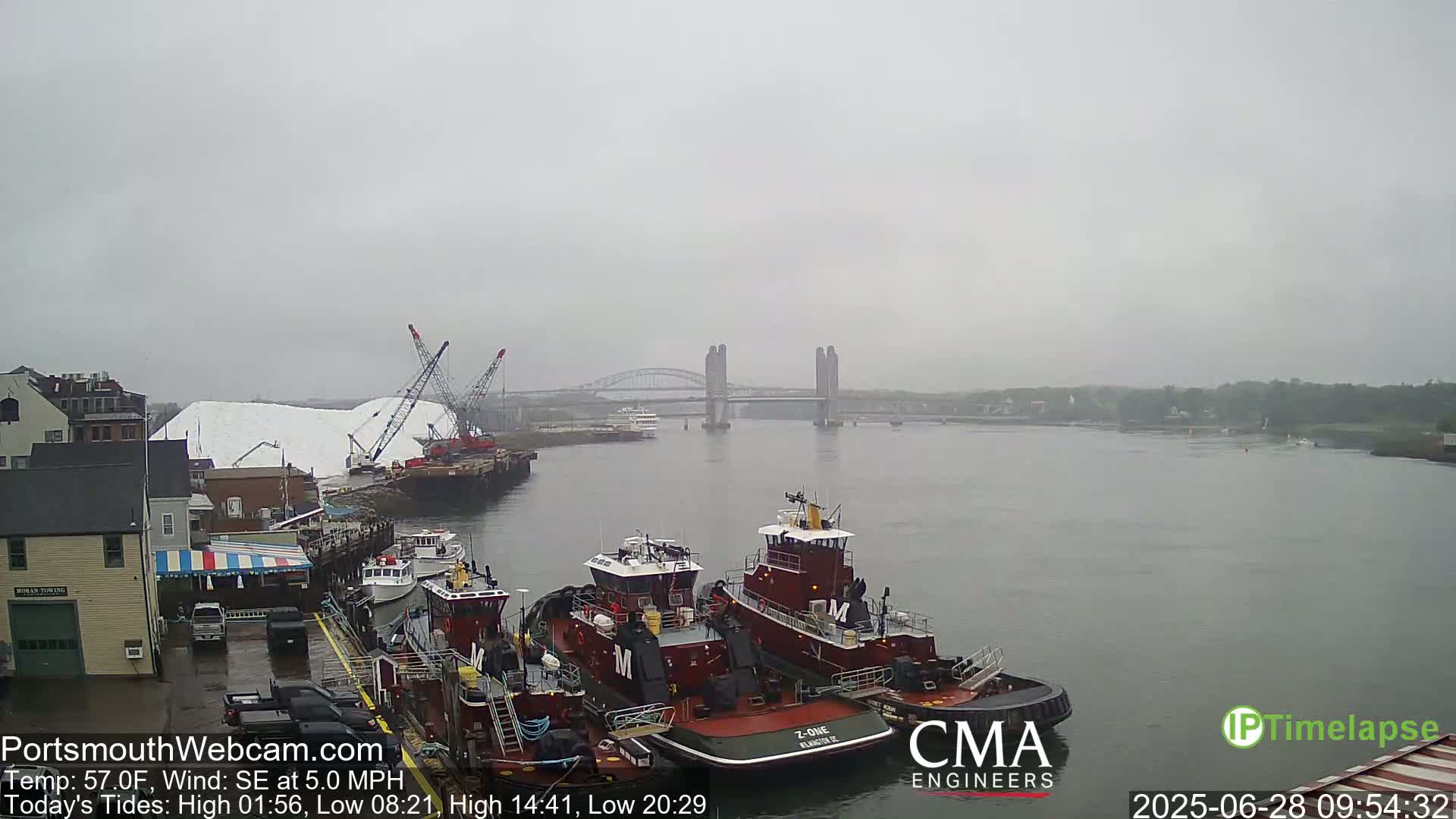 Old Harbor Tugboats & Shipping Live Cam -  Portsmouth, New Hampshire, USA
