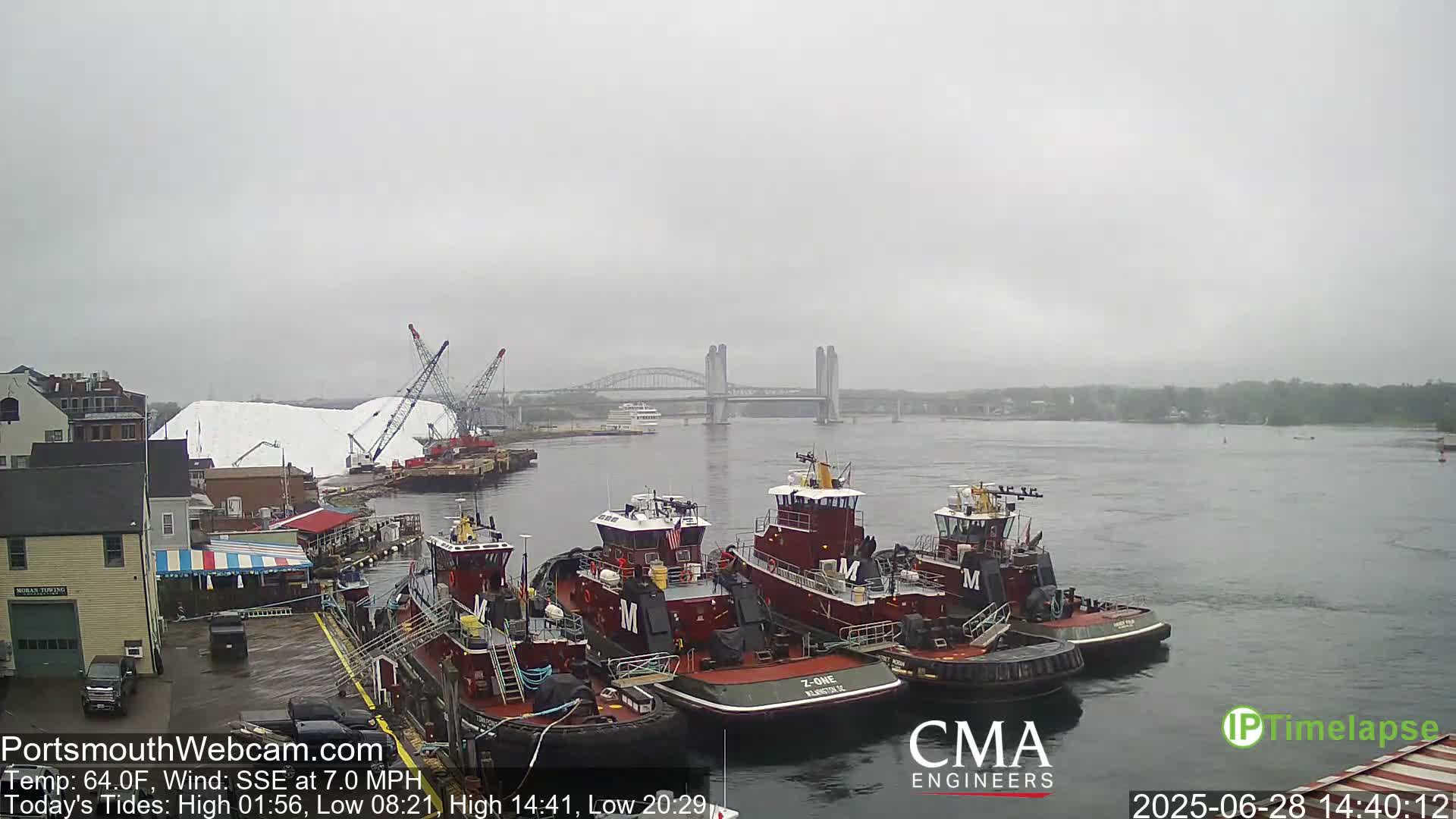 Old Harbor Tugboats & Shipping Live Cam -  Portsmouth, New Hampshire, USA