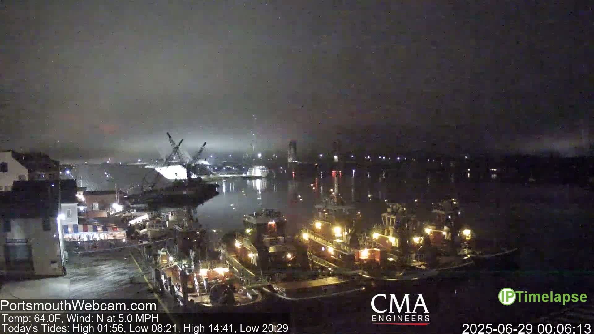 Old Harbor Tugboats & Shipping Live Cam -  Portsmouth, New Hampshire, USA