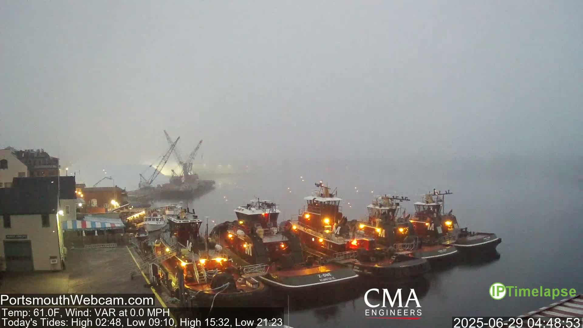 Old Harbor Tugboats & Shipping Live Cam -  Portsmouth, New Hampshire, USA