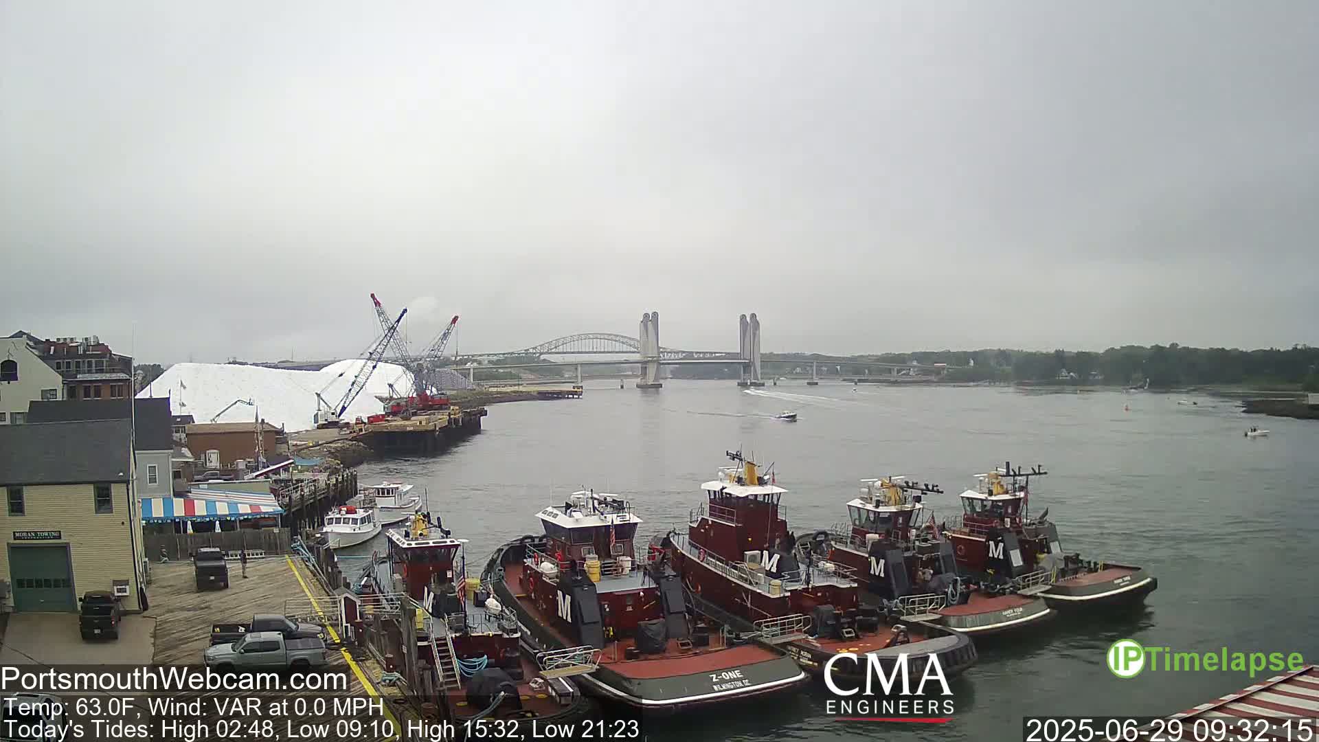 Old Harbor Tugboats & Shipping Live Cam -  Portsmouth, New Hampshire, USA