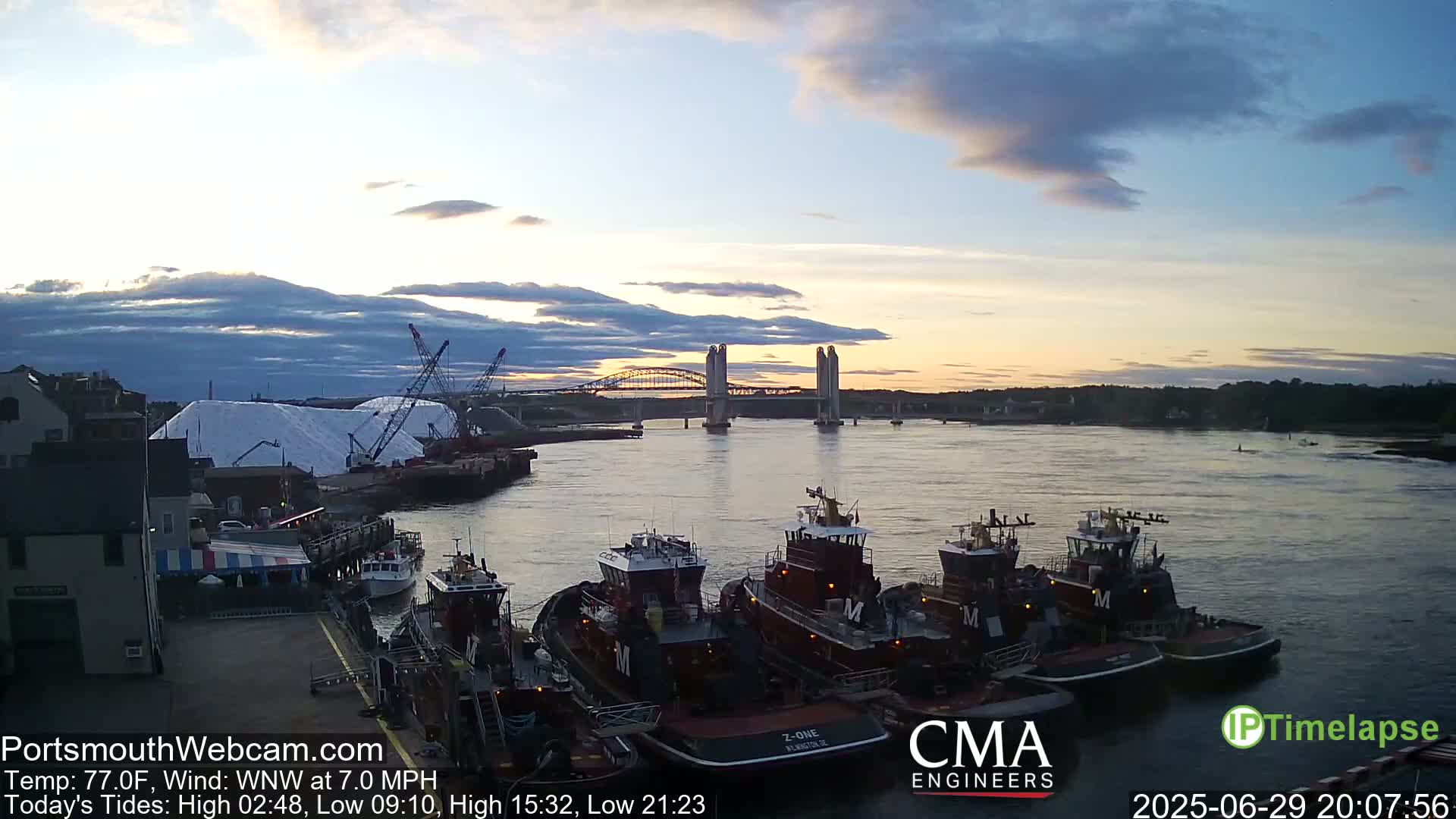 Old Harbor Tugboats & Shipping Live Cam -  Portsmouth, New Hampshire, USA
