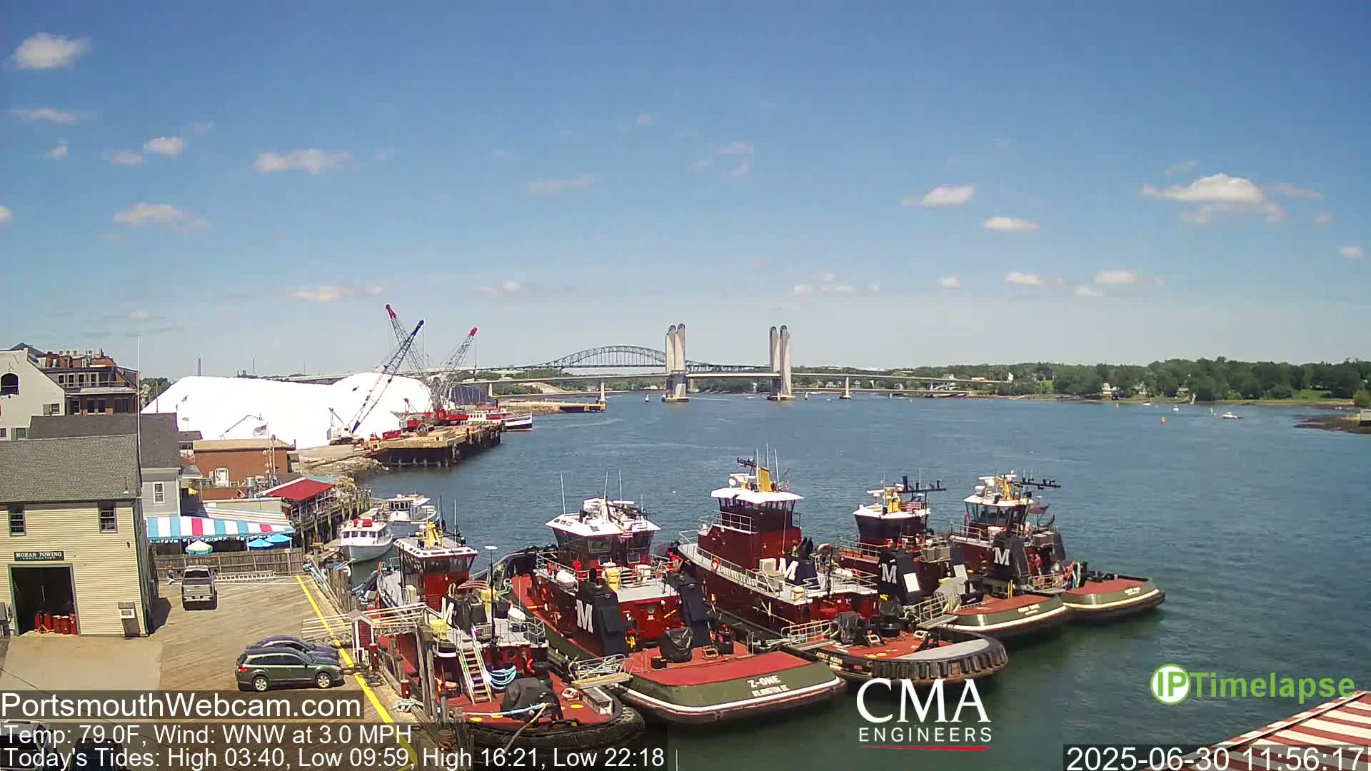Old Harbor Tugboats & Shipping Live Cam -  Portsmouth, New Hampshire, USA