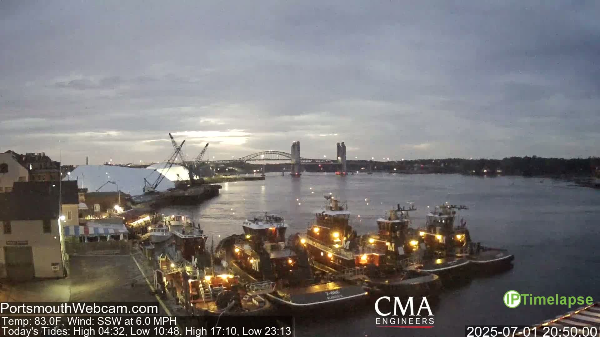 Old Harbor Tugboats & Shipping Live Cam -  Portsmouth, New Hampshire, USA