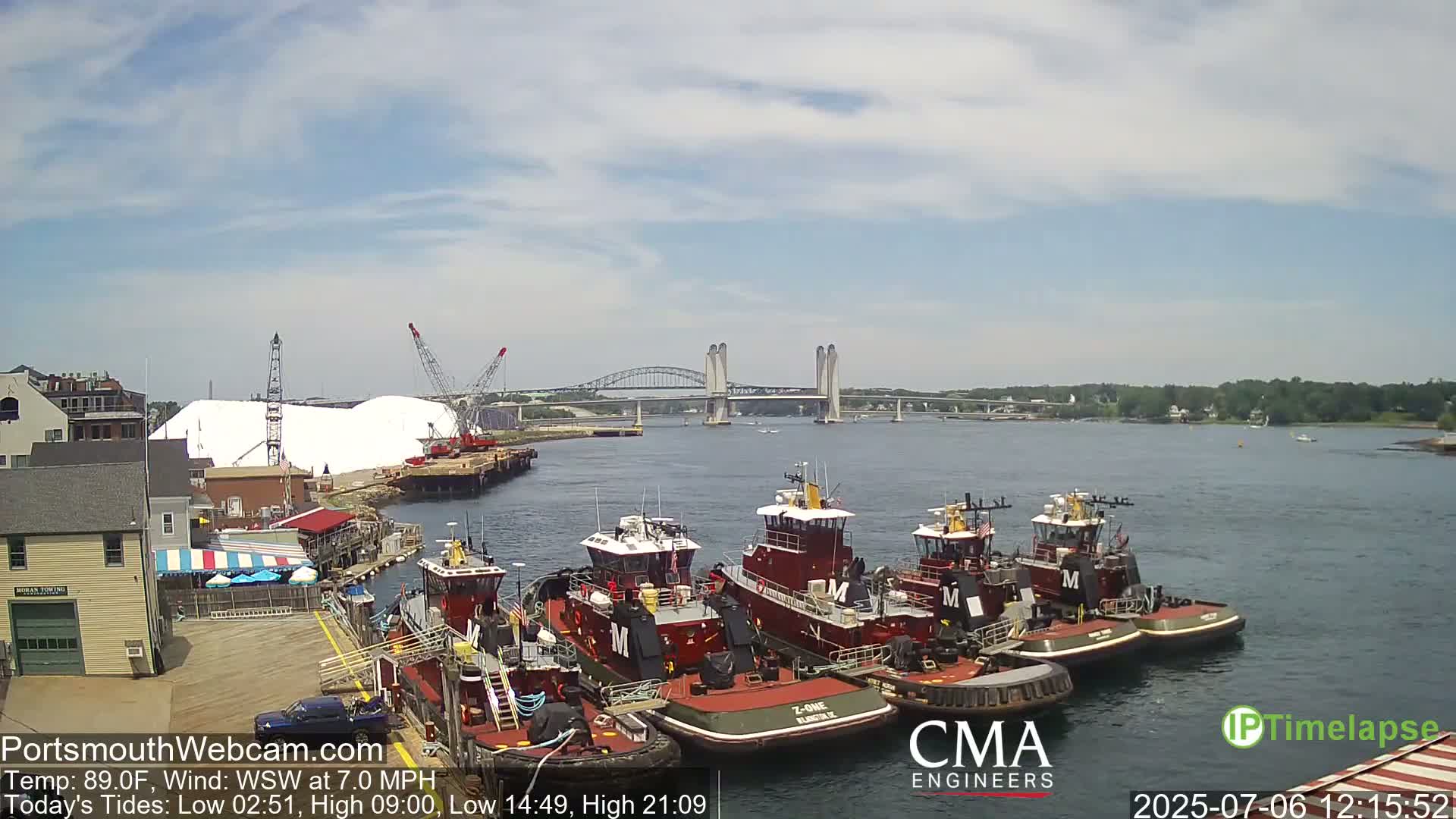 Old Harbor Tugboats & Shipping Live Cam -  Portsmouth, New Hampshire, USA