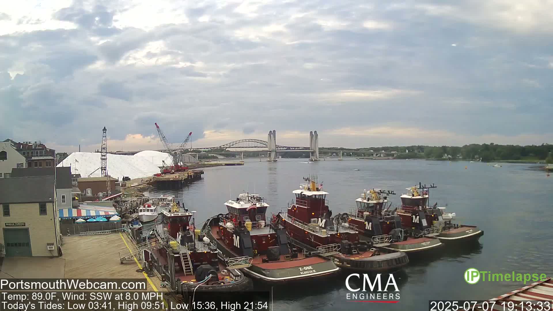 Old Harbor Tugboats & Shipping Live Cam -  Portsmouth, New Hampshire, USA