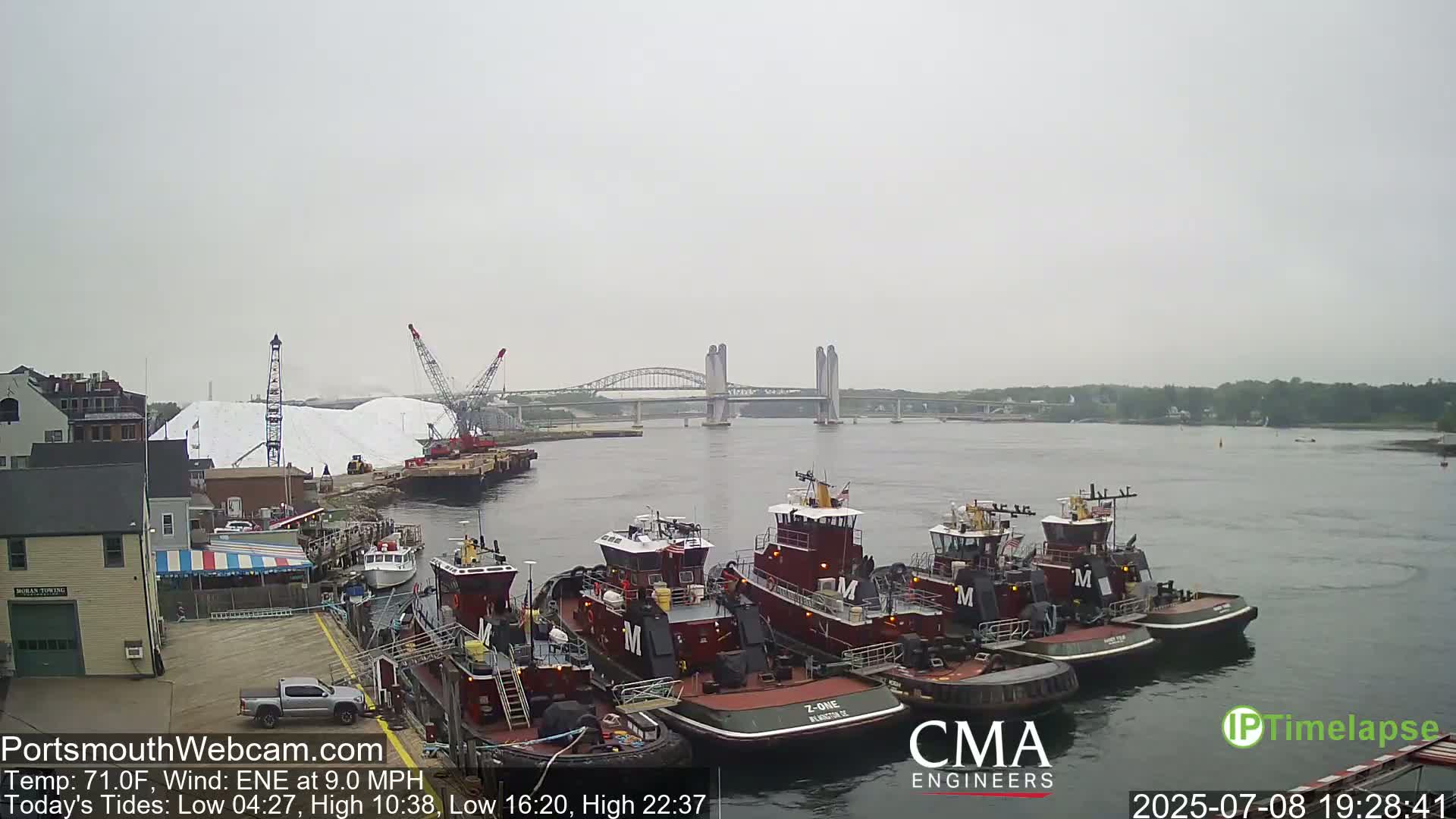 Old Harbor Tugboats & Shipping Live Cam -  Portsmouth, New Hampshire, USA
