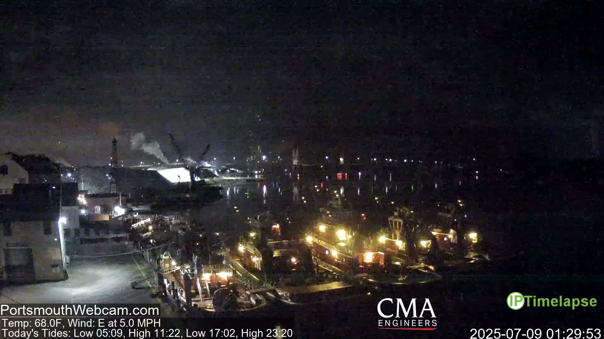Old Harbor Tugboats & Shipping Live Cam -  Portsmouth, New Hampshire, USA