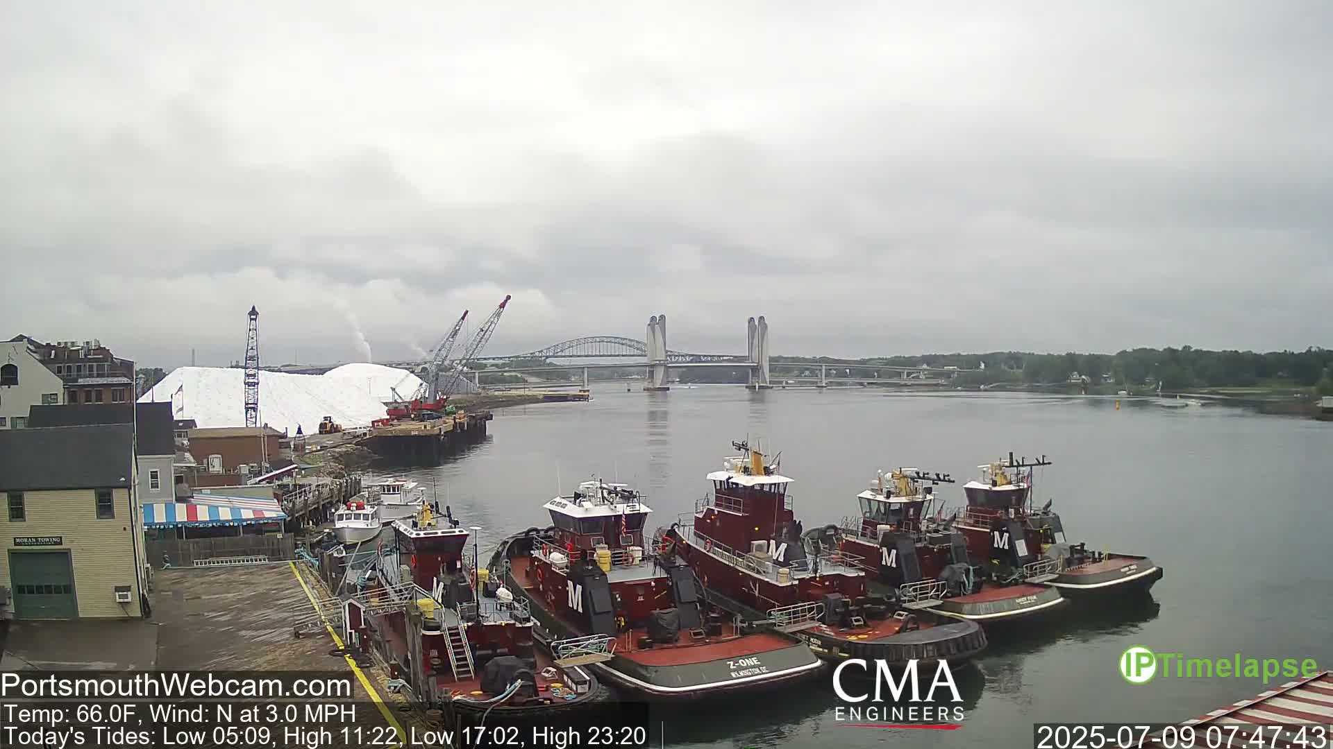 Old Harbor Tugboats & Shipping Live Cam -  Portsmouth, New Hampshire, USA