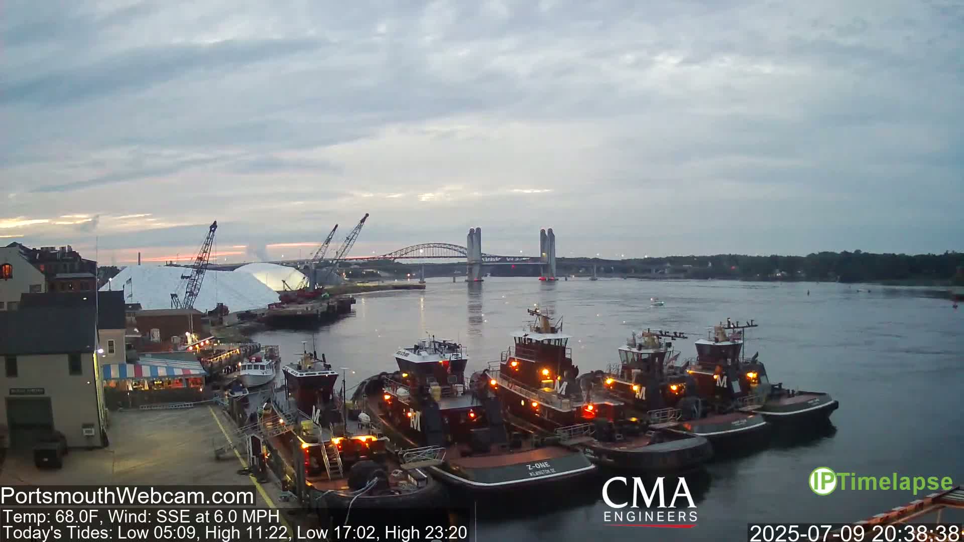 Old Harbor Tugboats & Shipping Live Cam -  Portsmouth, New Hampshire, USA