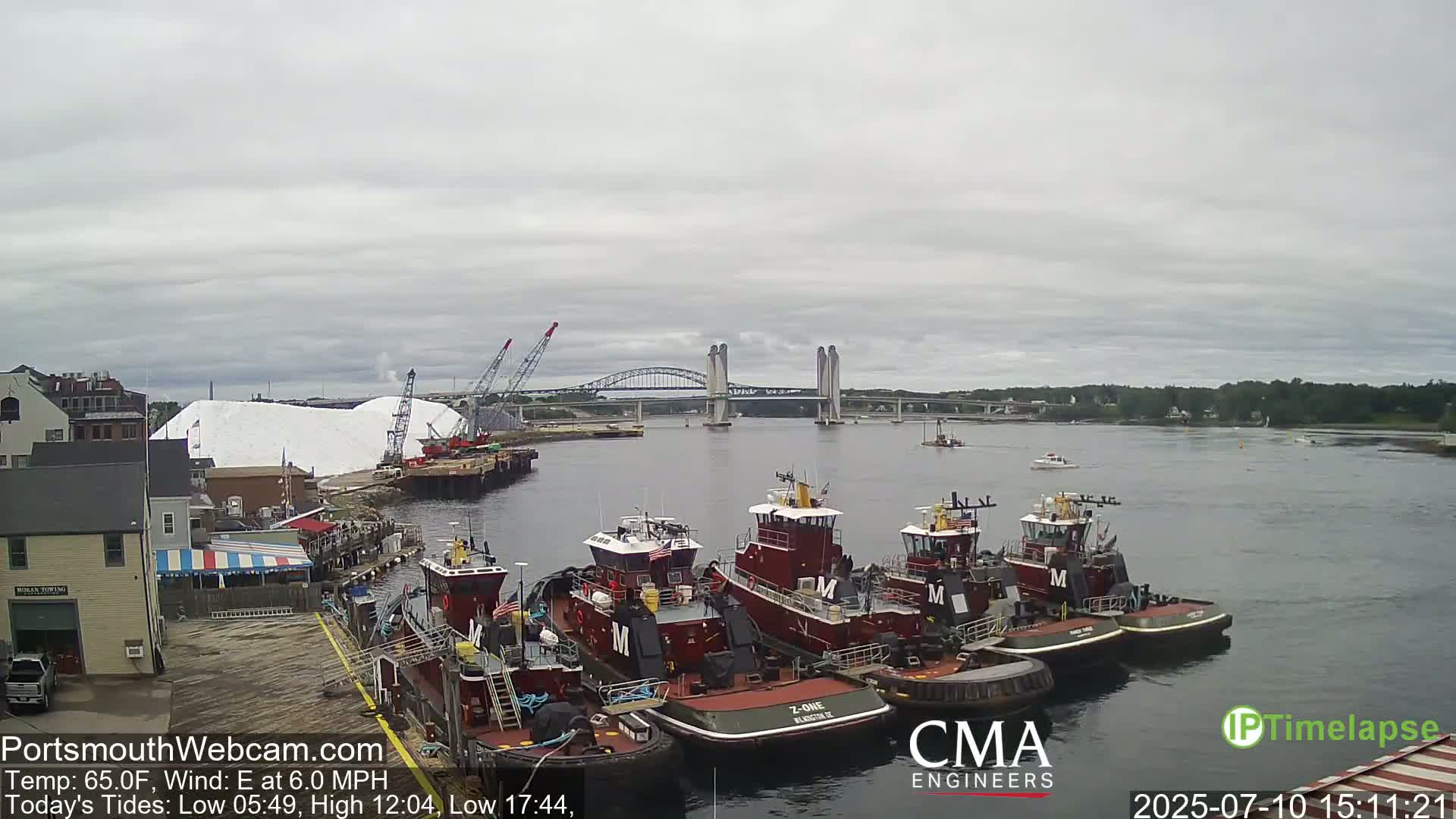 Old Harbor Tugboats & Shipping Live Cam -  Portsmouth, New Hampshire, USA