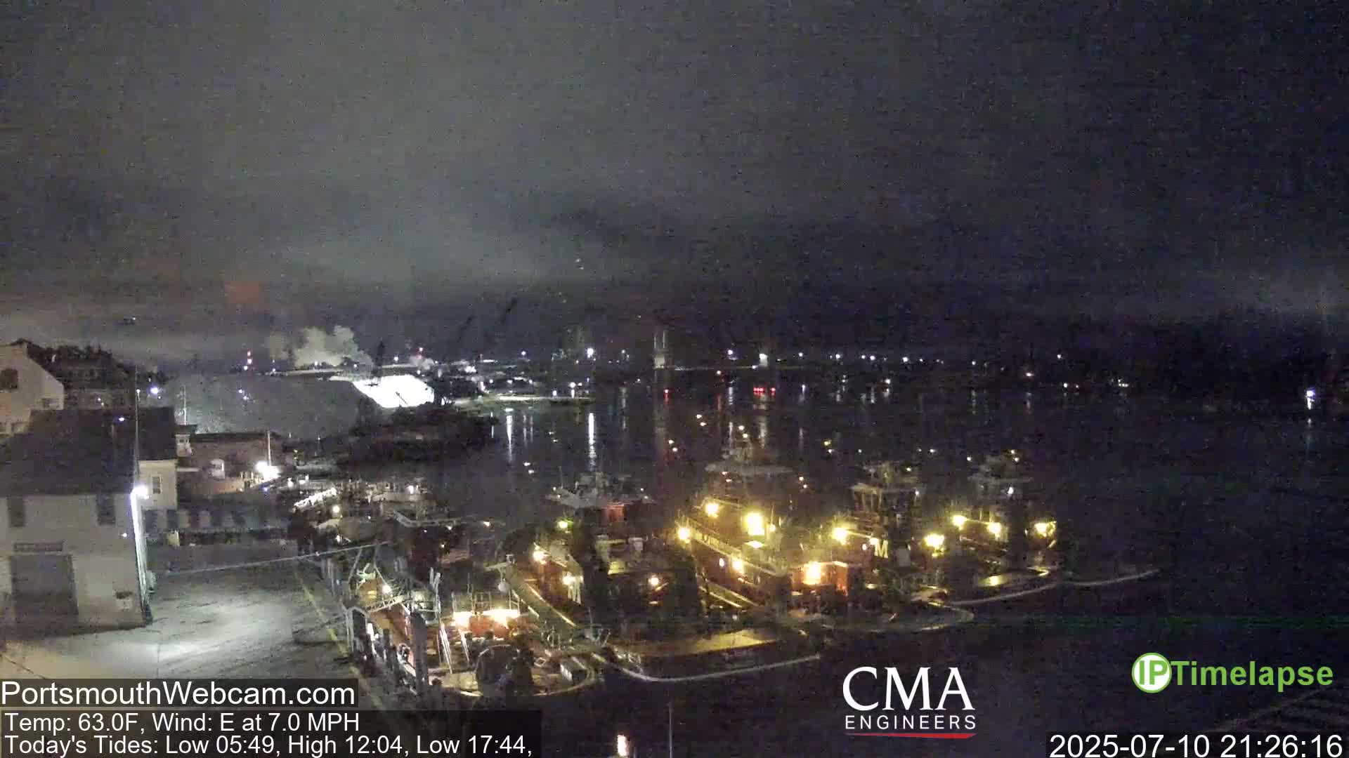 Old Harbor Tugboats & Shipping Live Cam -  Portsmouth, New Hampshire, USA