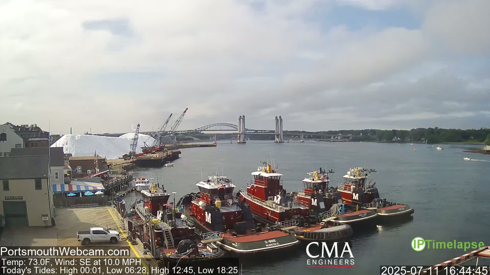 Old Harbor Tugboats & Shipping Live Cam -  Portsmouth, New Hampshire, USA