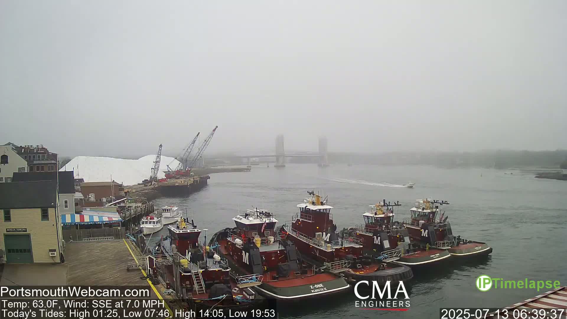 Old Harbor Tugboats & Shipping Live Cam -  Portsmouth, New Hampshire, USA