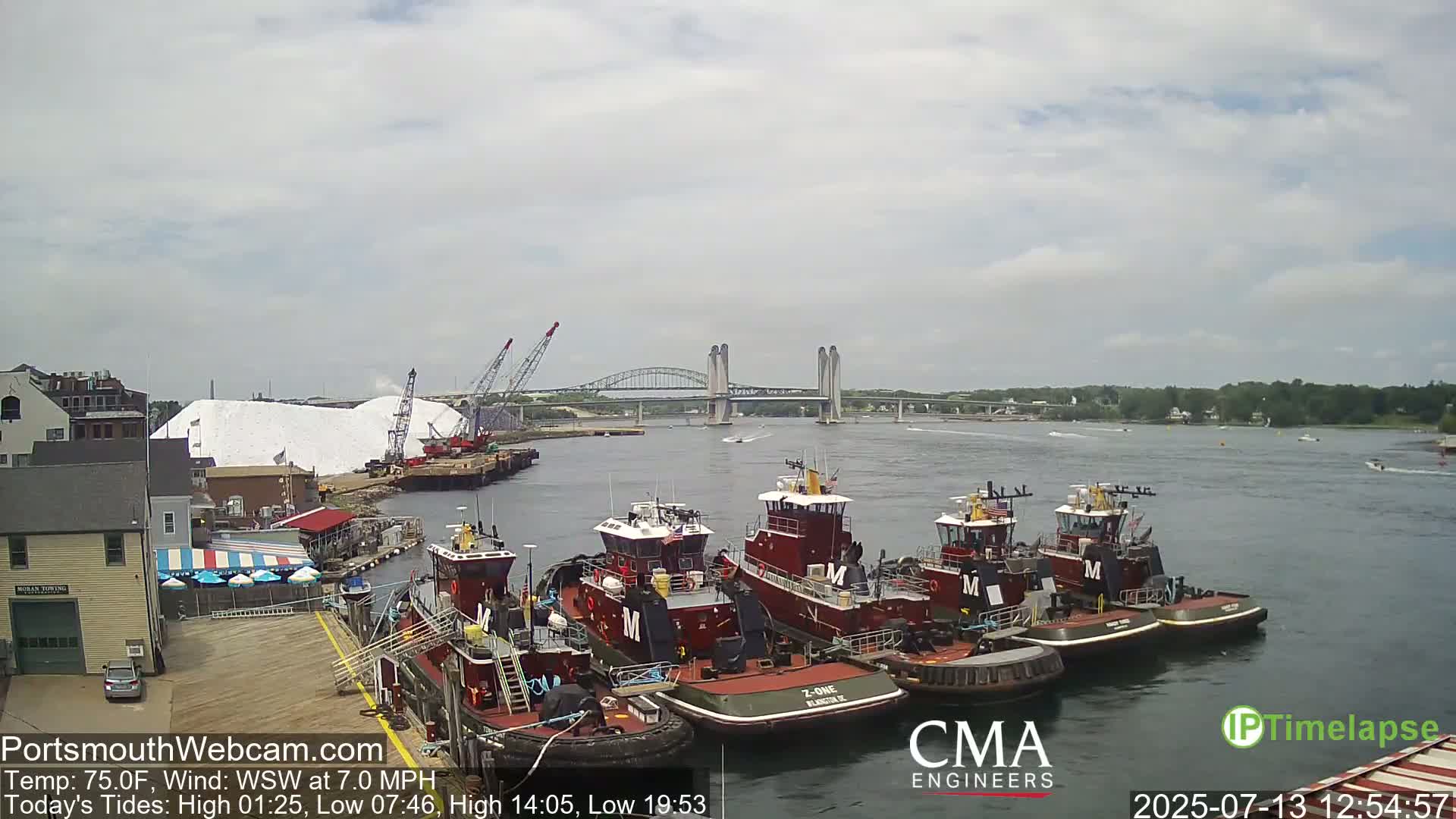 Old Harbor Tugboats & Shipping Live Cam -  Portsmouth, New Hampshire, USA