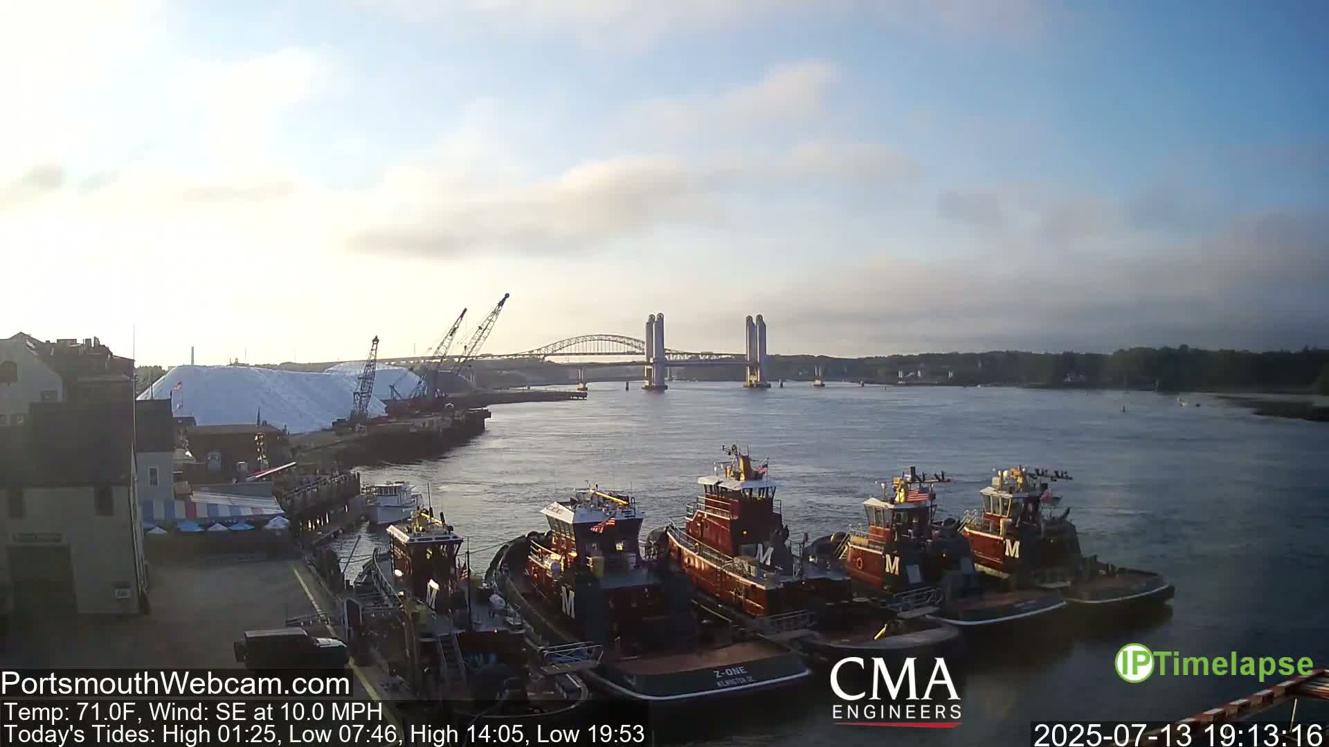 Old Harbor Tugboats & Shipping Live Cam -  Portsmouth, New Hampshire, USA