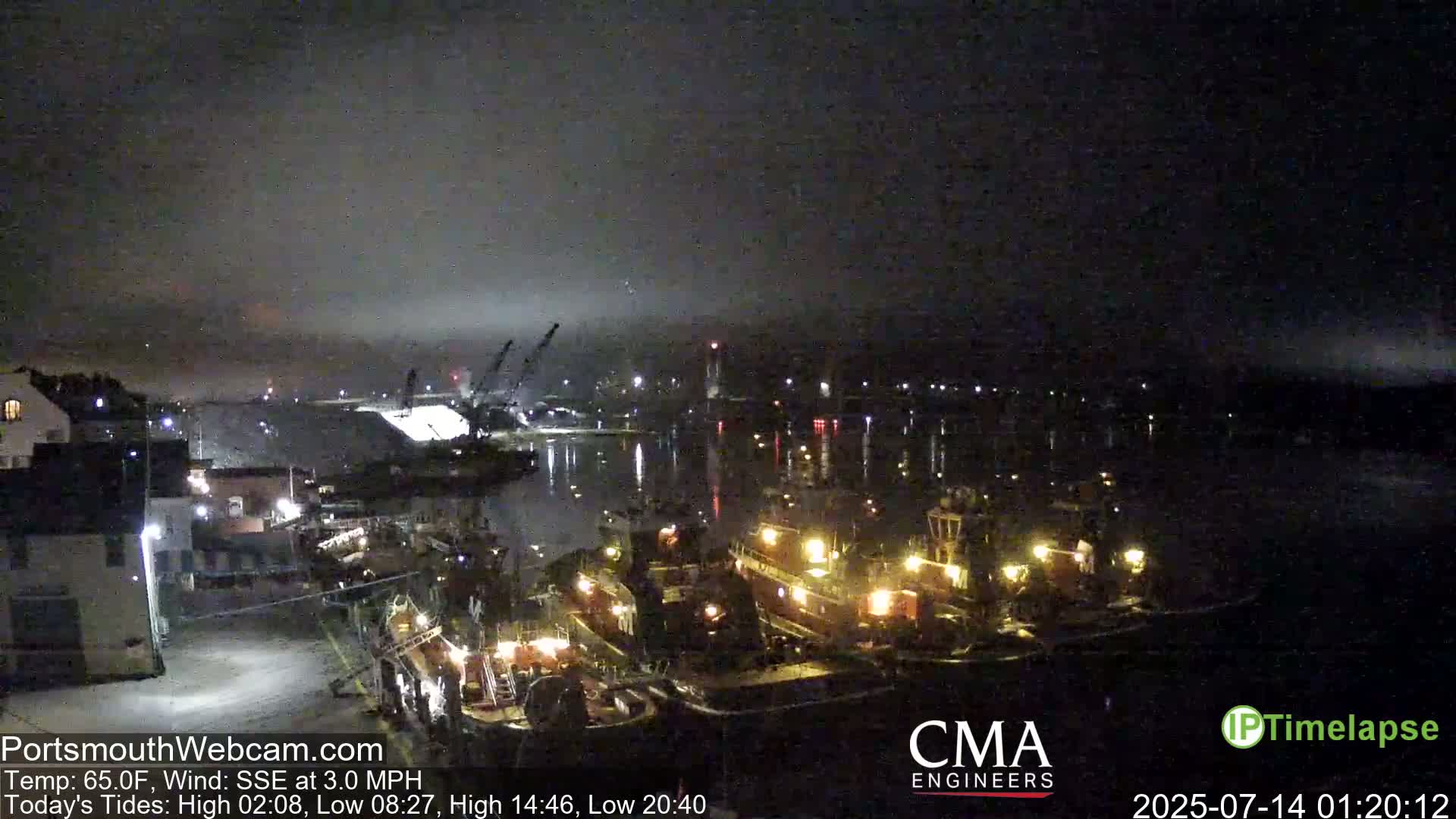 Old Harbor Tugboats & Shipping Live Cam -  Portsmouth, New Hampshire, USA