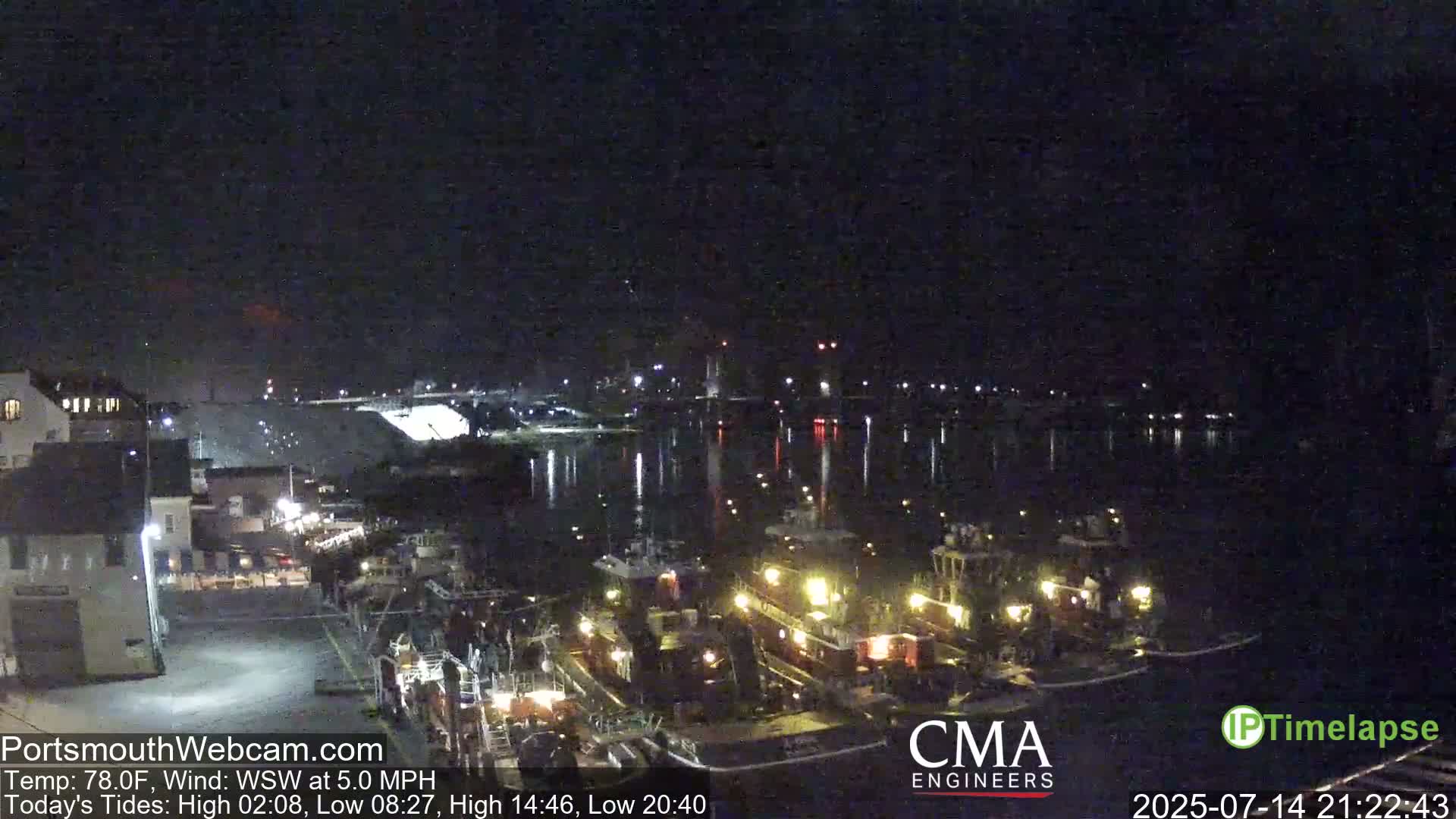 Old Harbor Tugboats & Shipping Live Cam -  Portsmouth, New Hampshire, USA